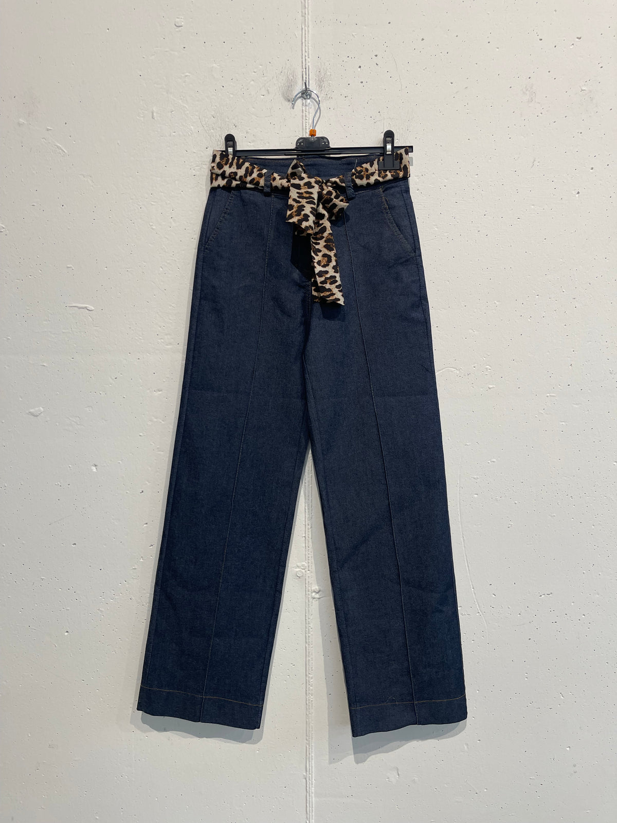 Pantalone tela jeans con fusciacca