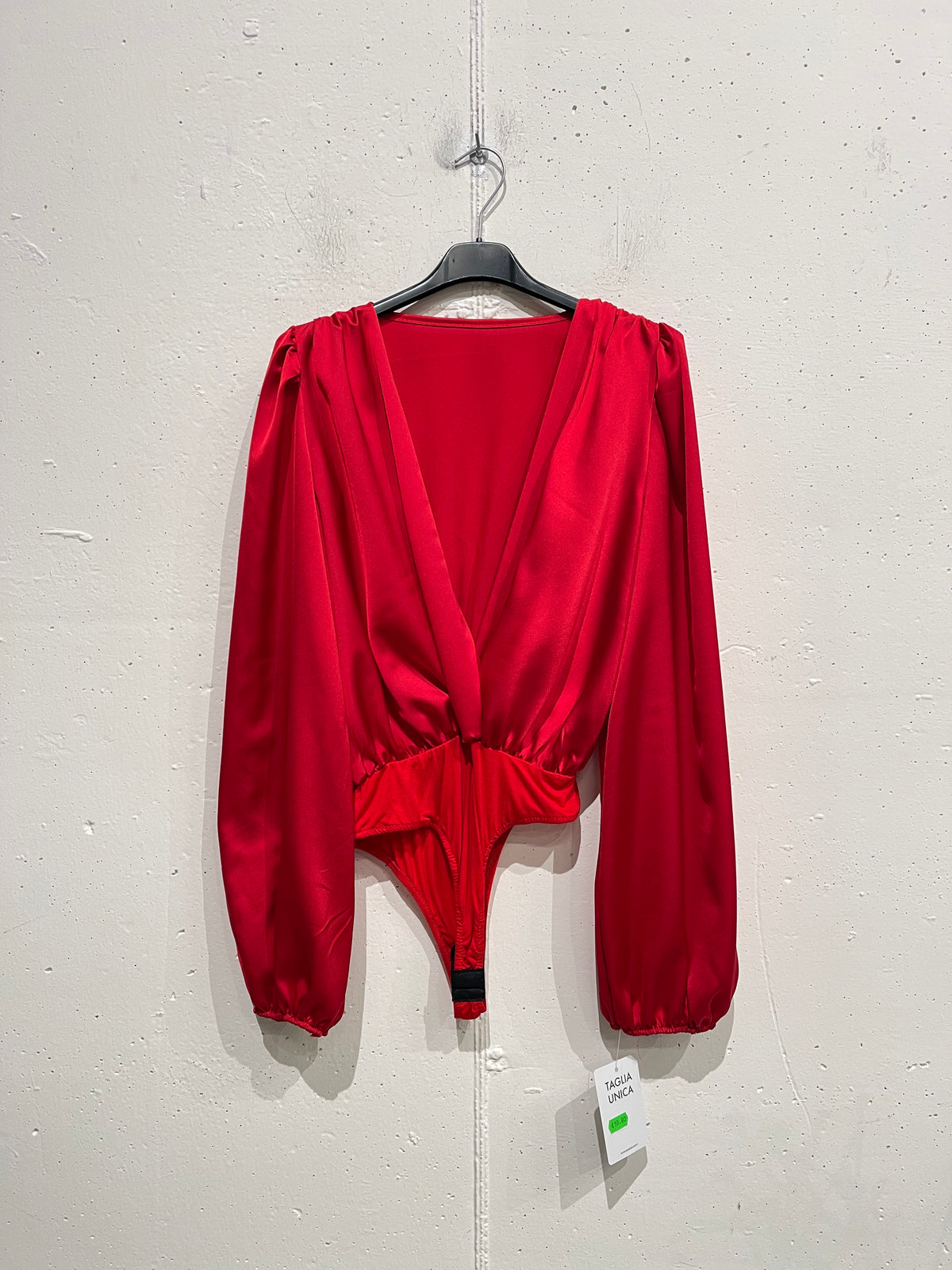 Body in raso Seattle rosso