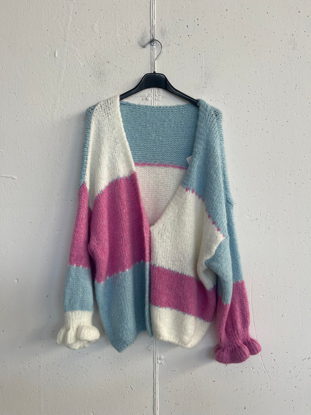 Cardigan geometrico