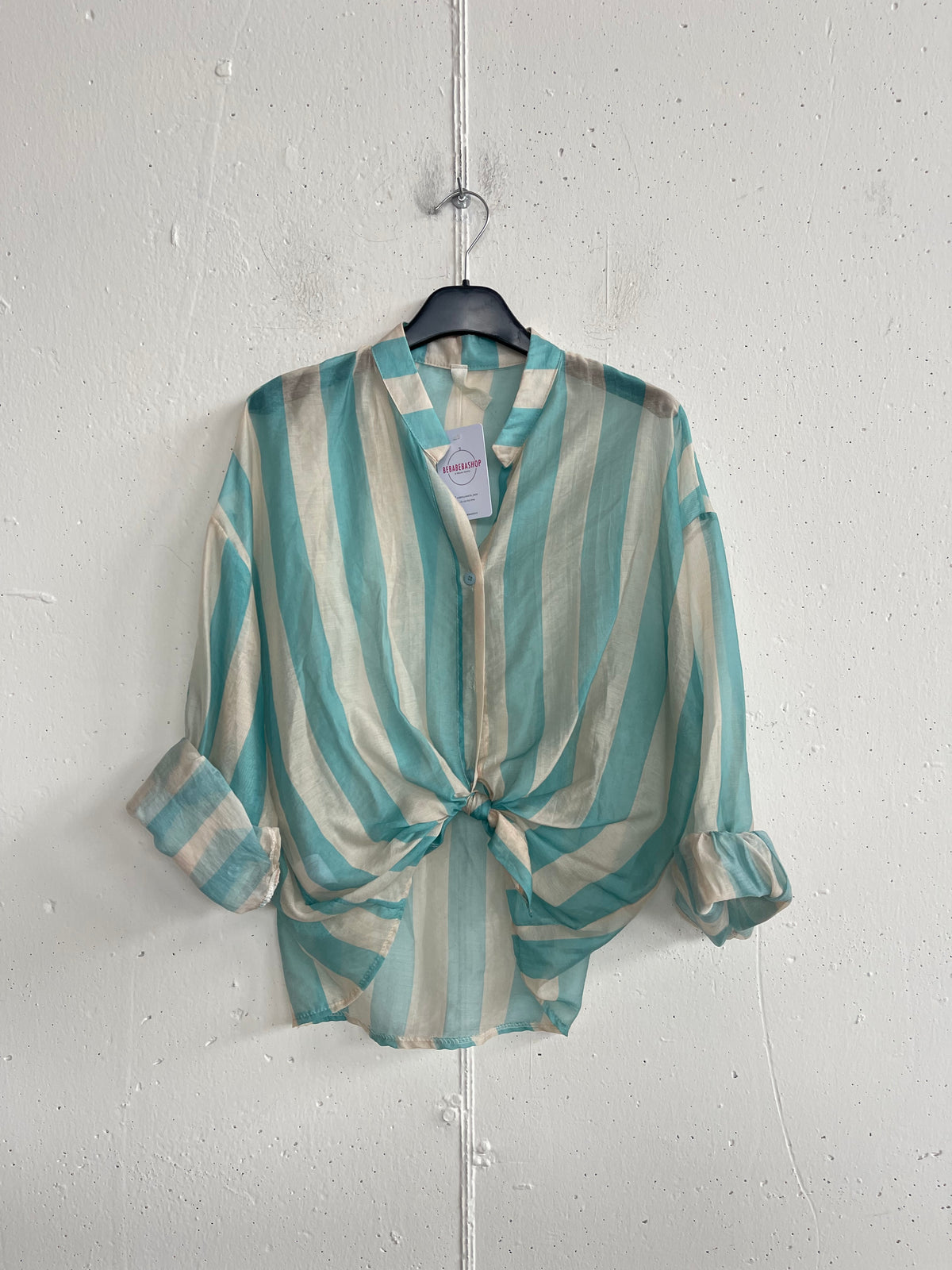 Camicia a righe estate collo coreana