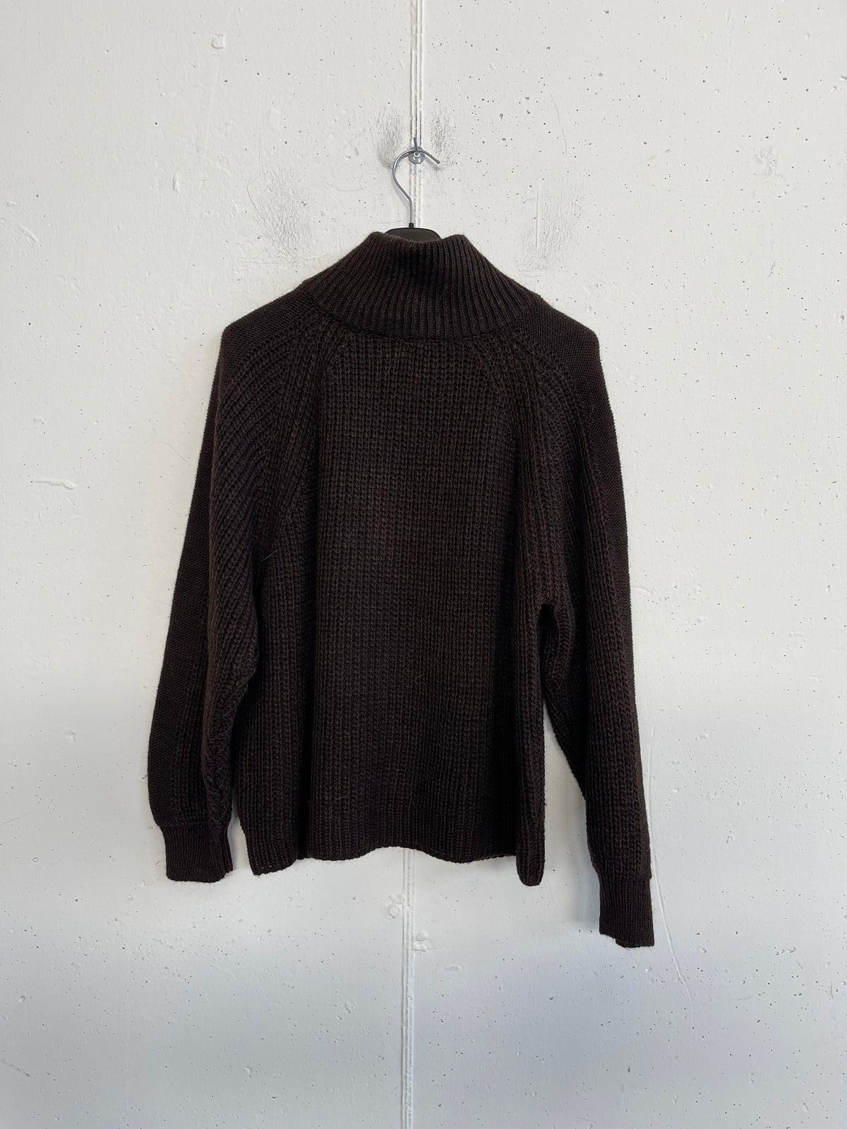 Cardigan con zip in misto lana