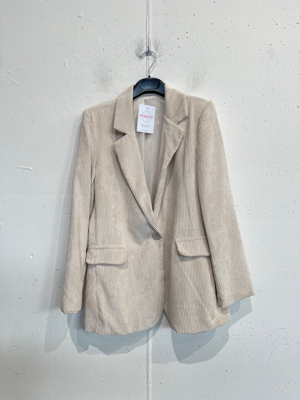 Blazer a costine in velluto