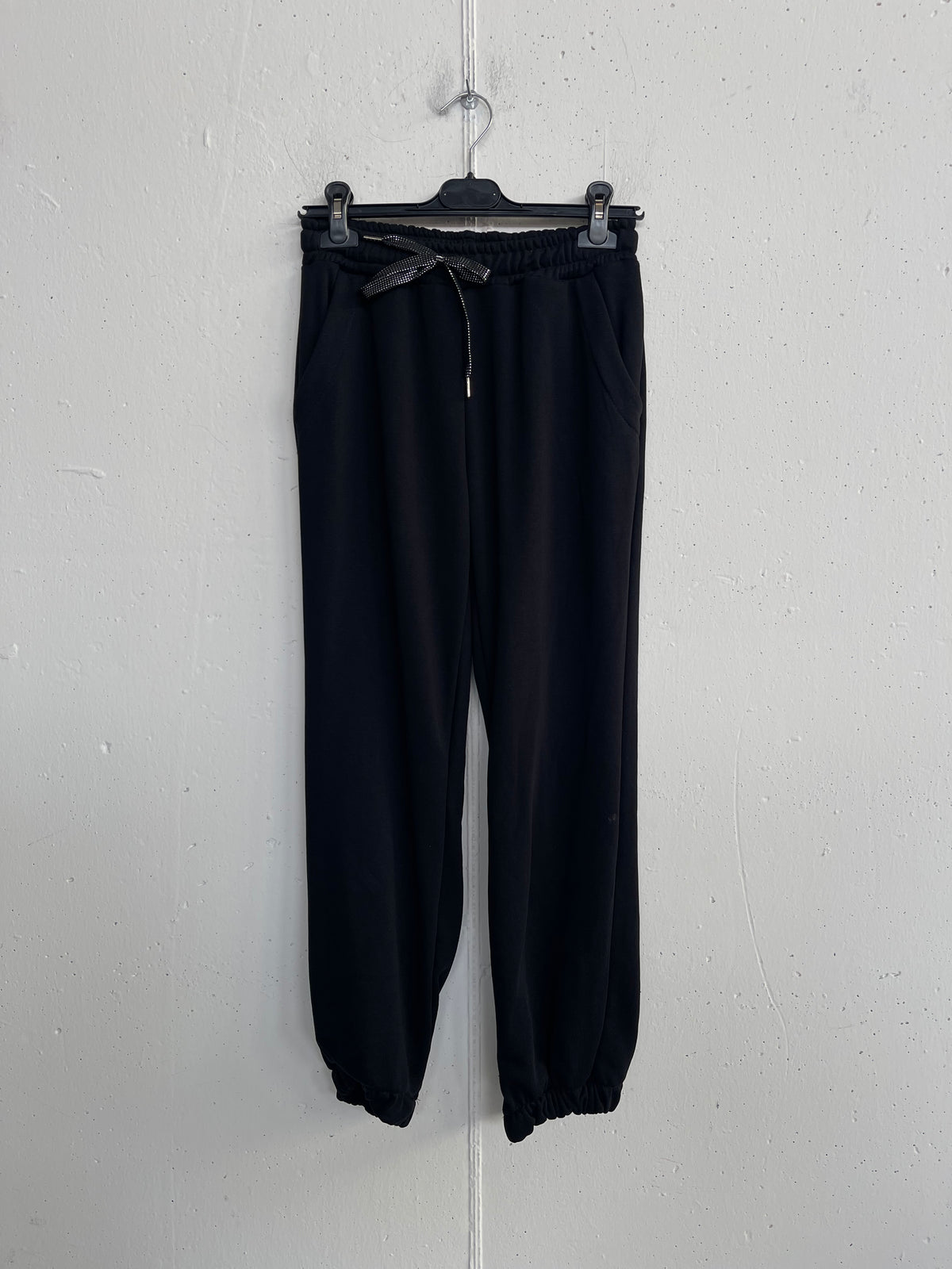 Pantaloni tuta con laccio glitter