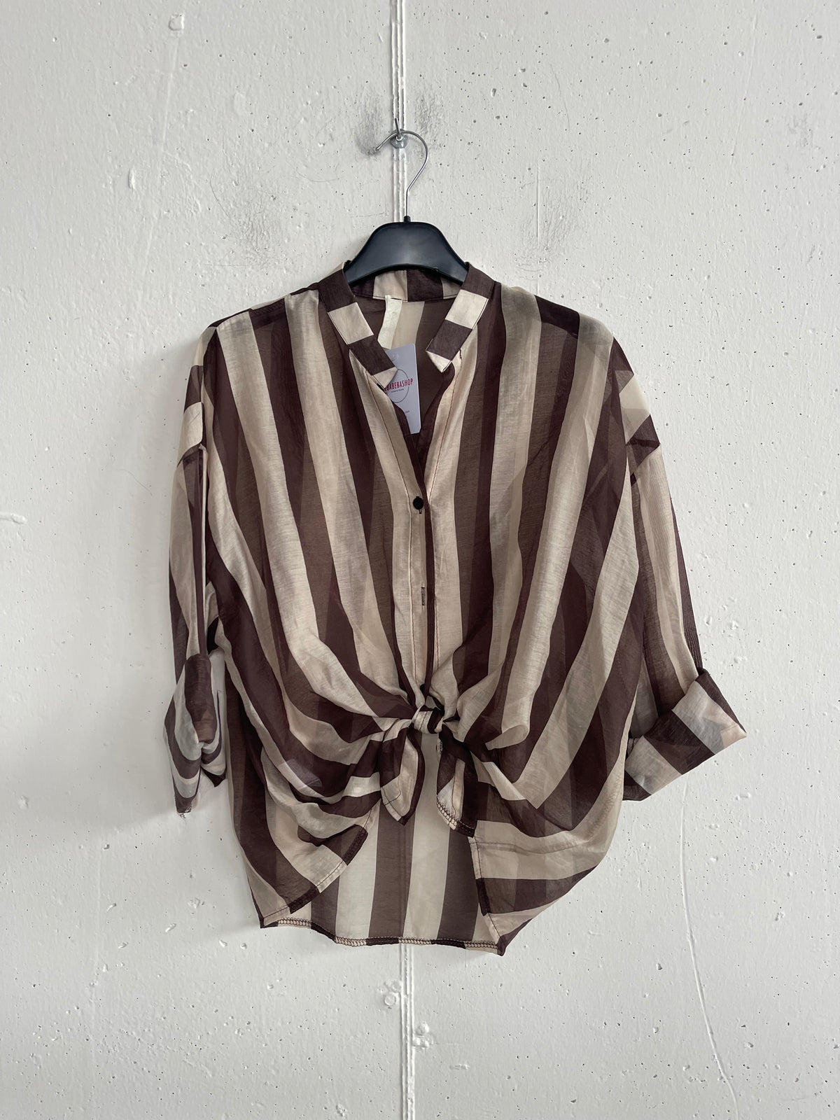 Camicia a righe estate collo coreana