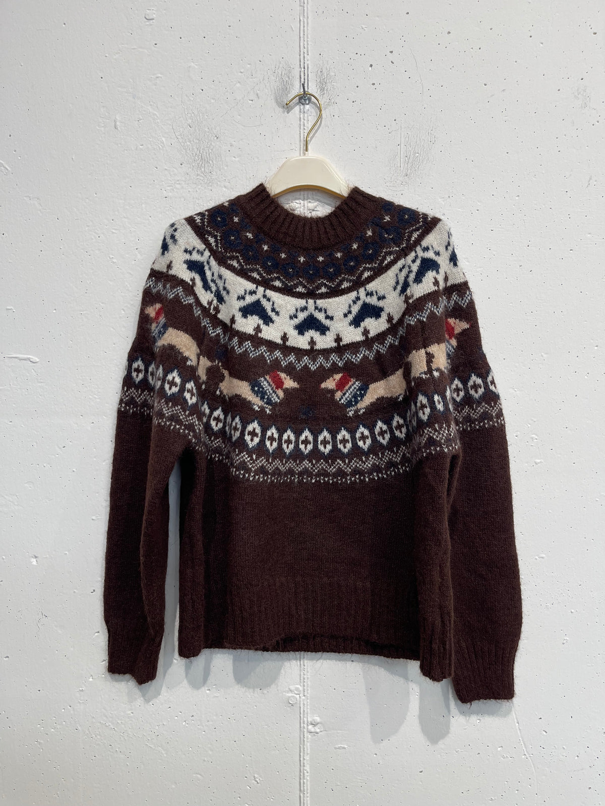Pull natalizio con bassotti
