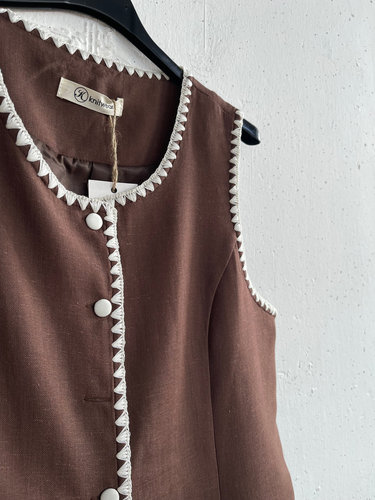 Gilet punto ricamo