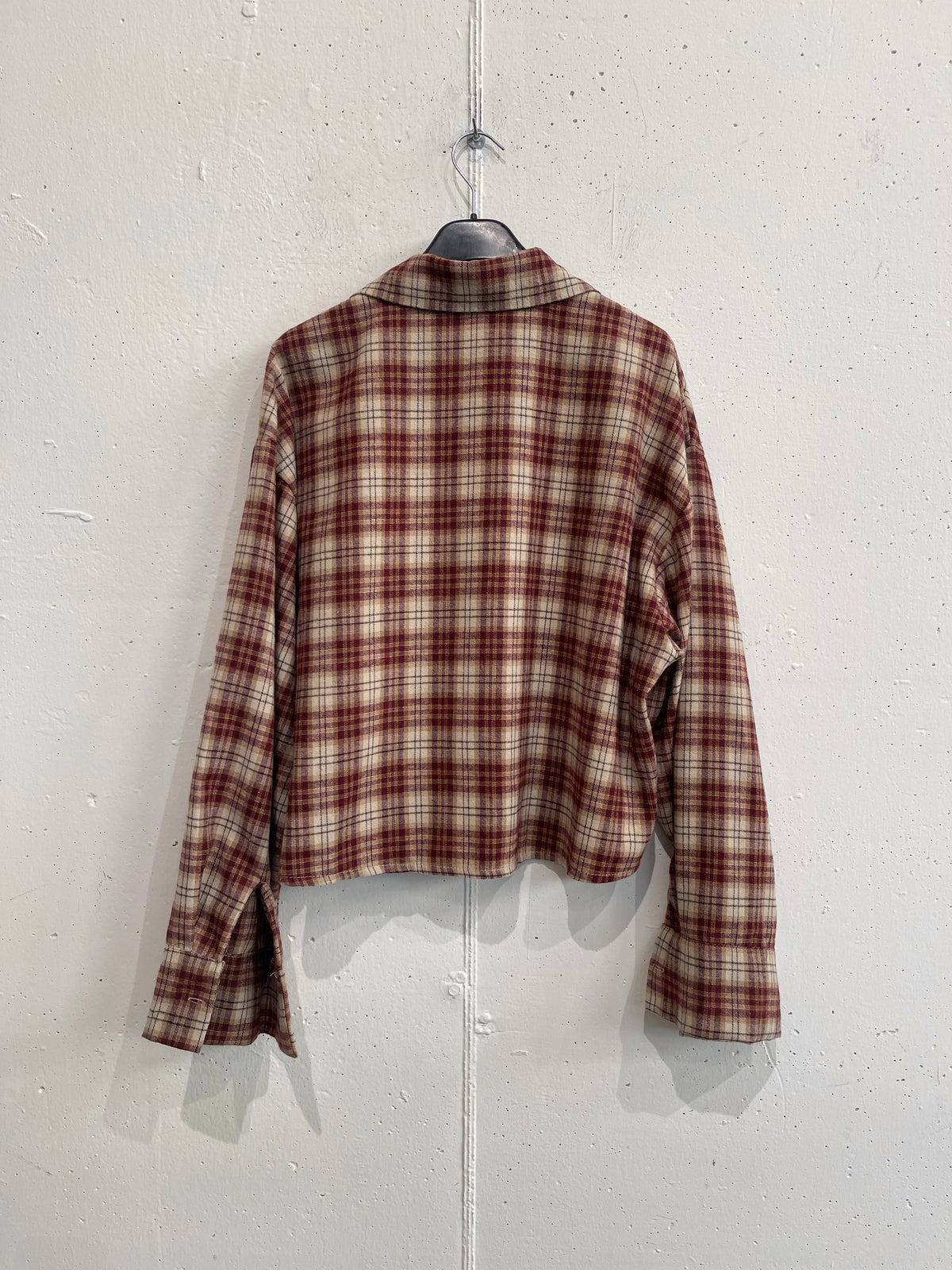 Camicia a quadri crop