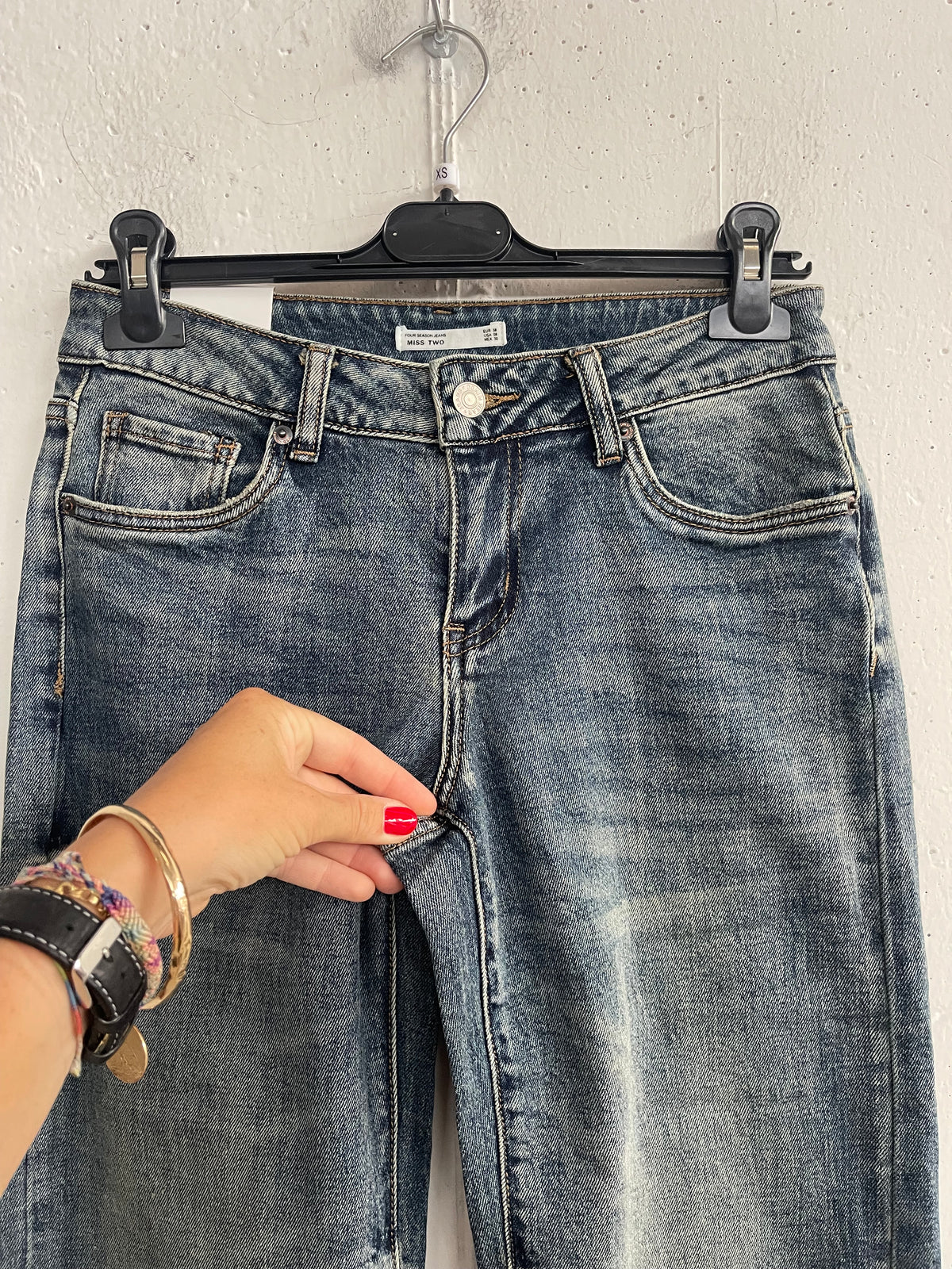 Straight jeans a vita bassa