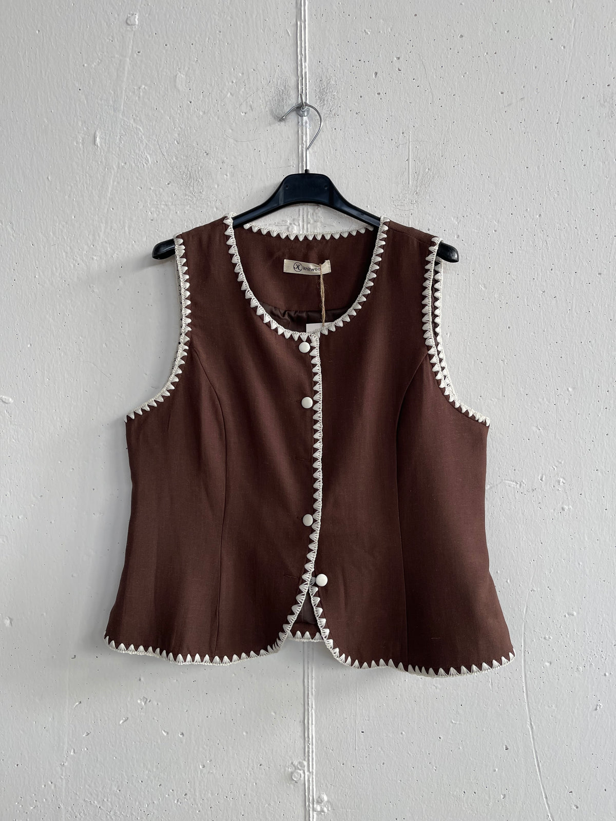 Gilet punto ricamo
