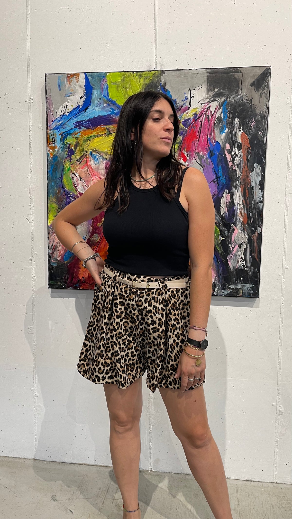 Shorts Namibia Animalier con Cintura - Taglia Unica 38-44