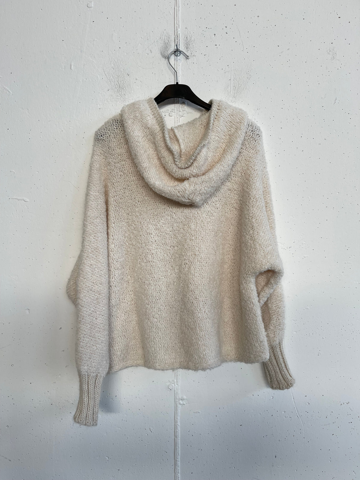 Felpa effetto orsetto in misto lana con zip