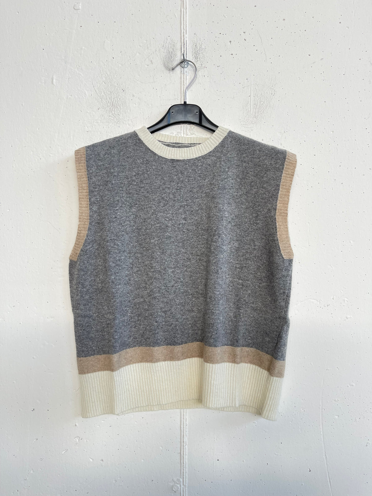 Gilet misto lana tricolore