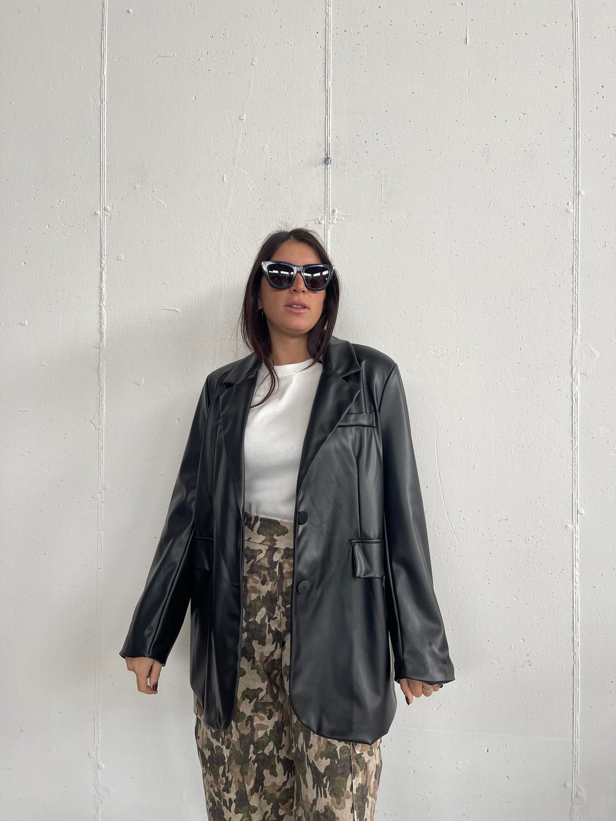 Blazer effetto pelle Oversize