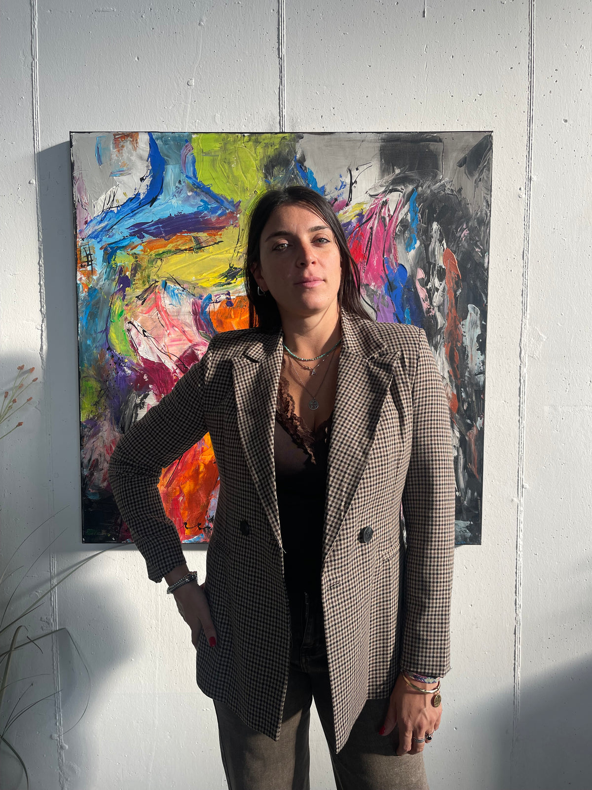 Blazer doppio petto Fantasia Principe di Galles