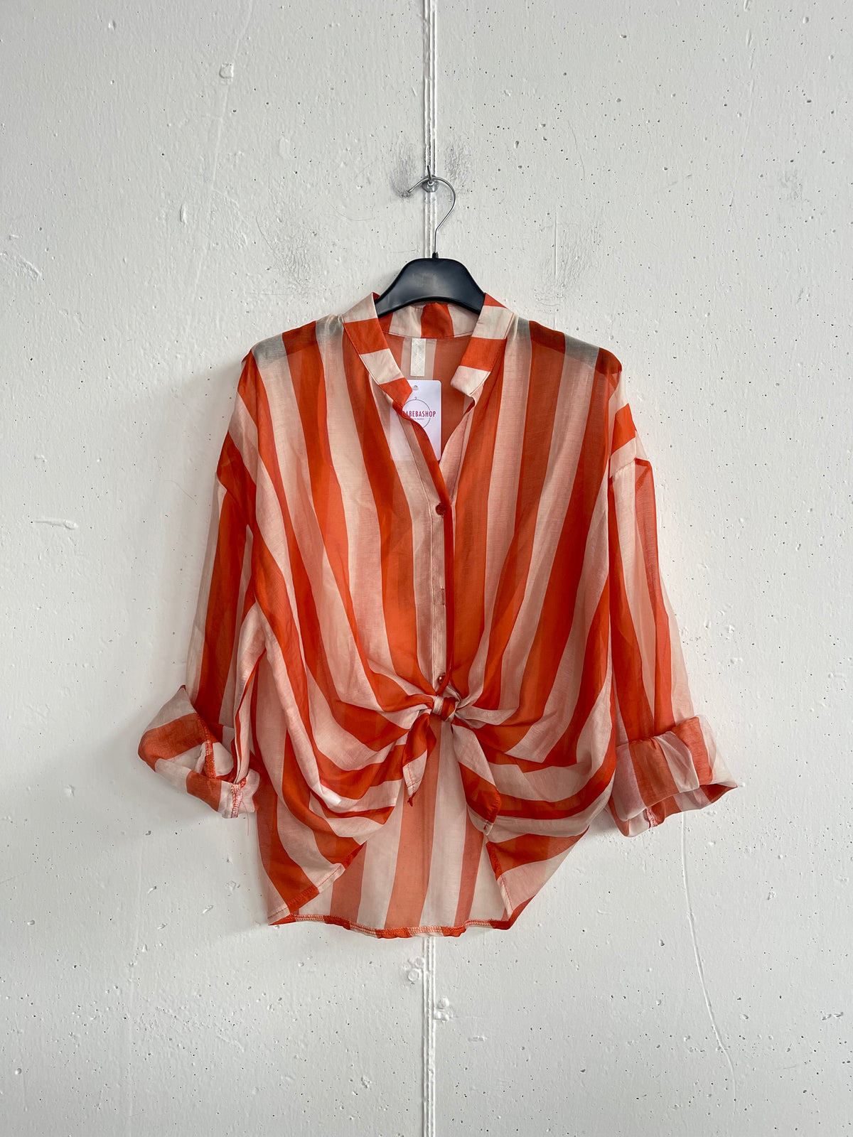 Camicia a righe estate collo coreana
