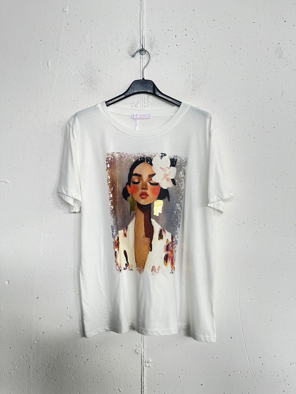 T-shirt con stampa preziosa