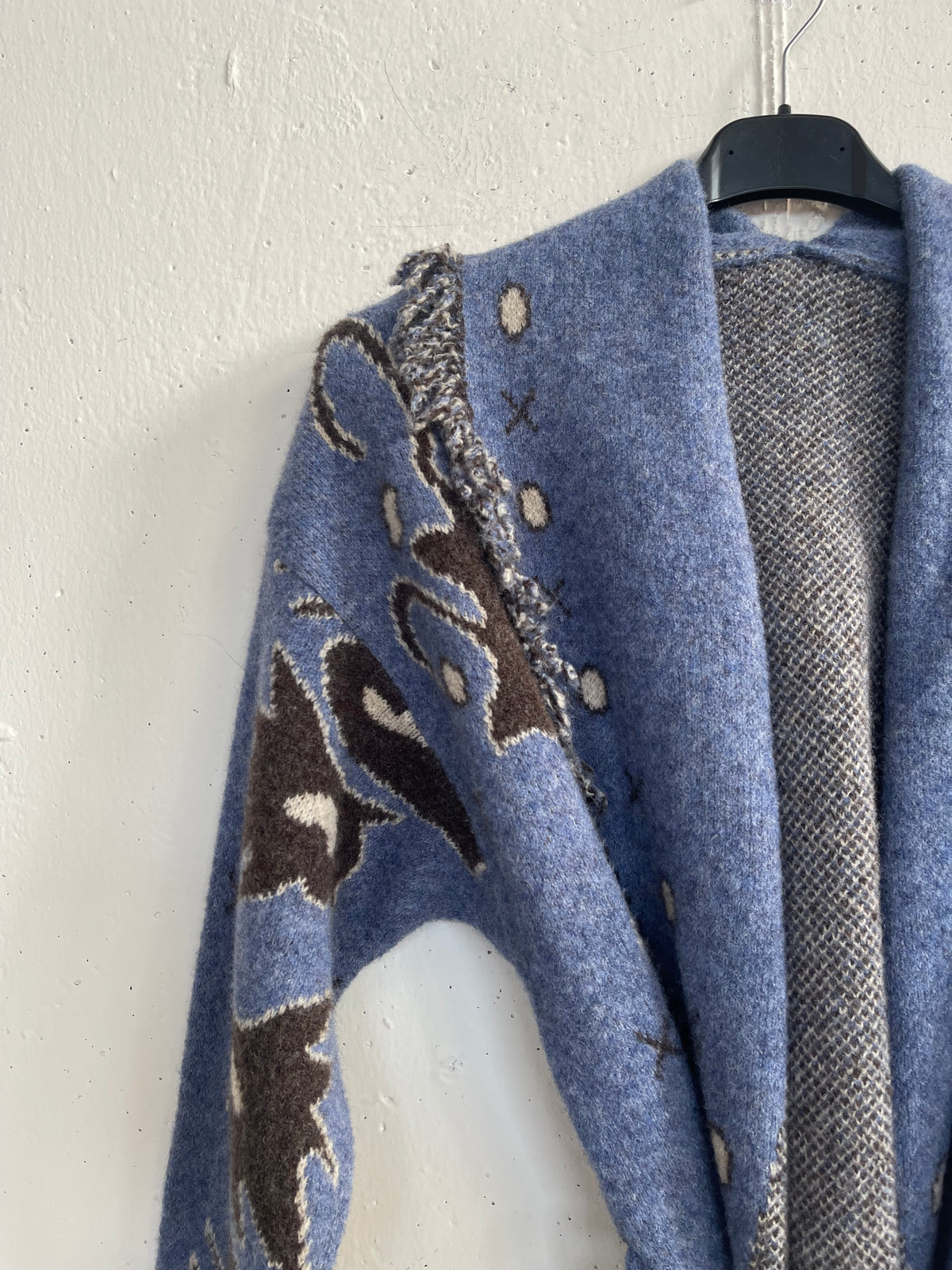Cardigan bandana con frange