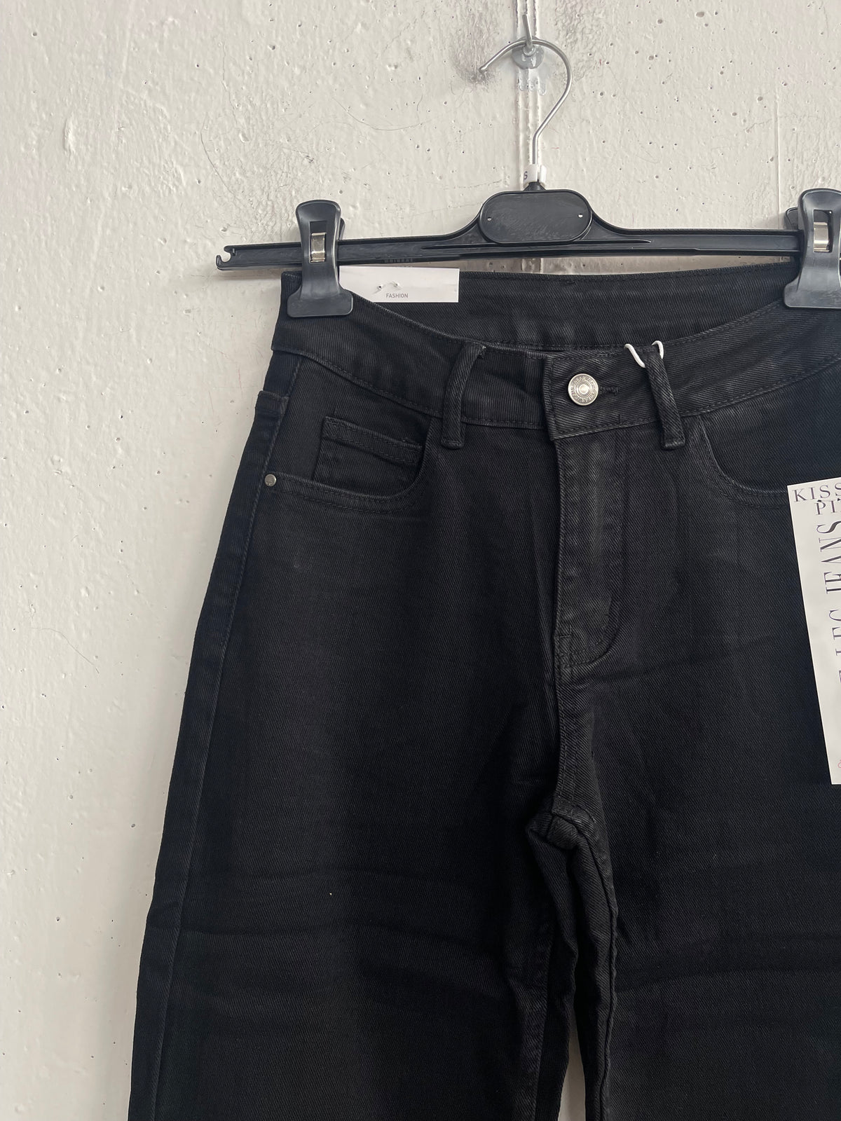 Jeans vita media wide leg