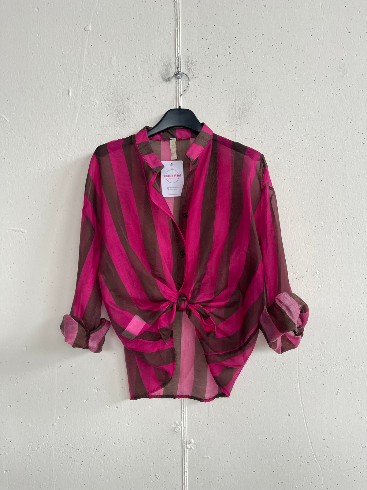 Camicia a righe estate collo coreana