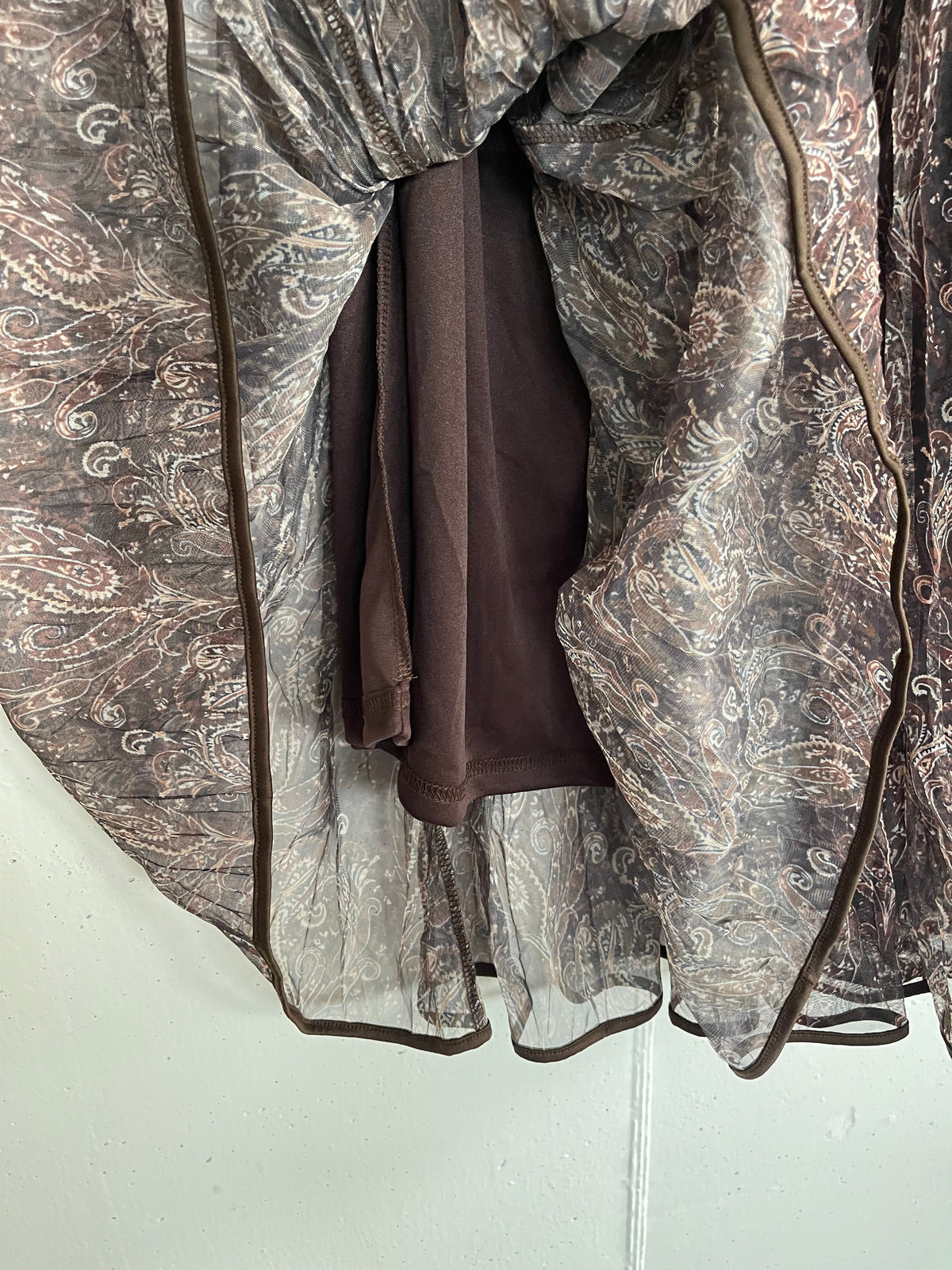 Gonna a ruota in shiffon fantasia paisley