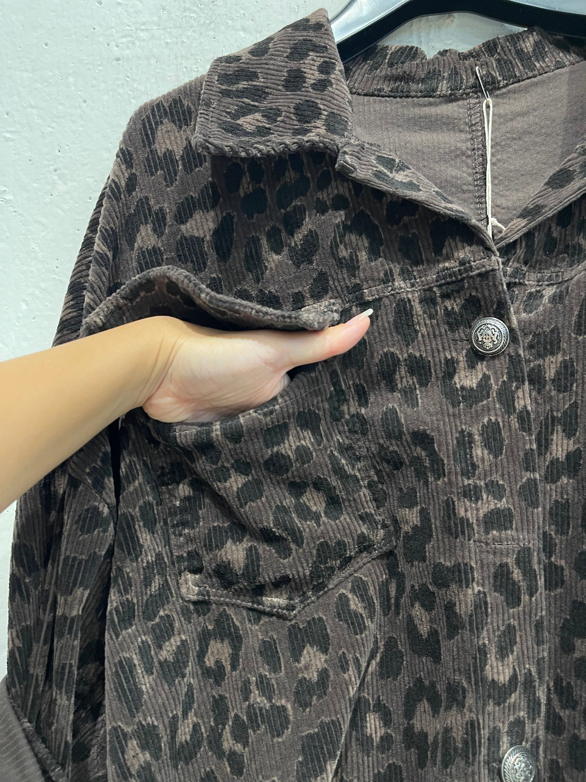 Giacchina leopardata in cotone