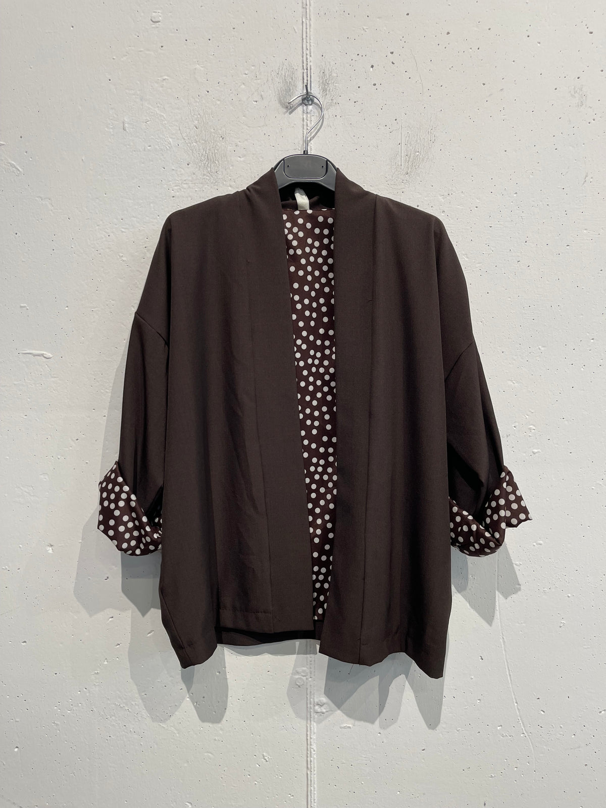 Blazer stile kimono con fodera a pois CLARISSA
