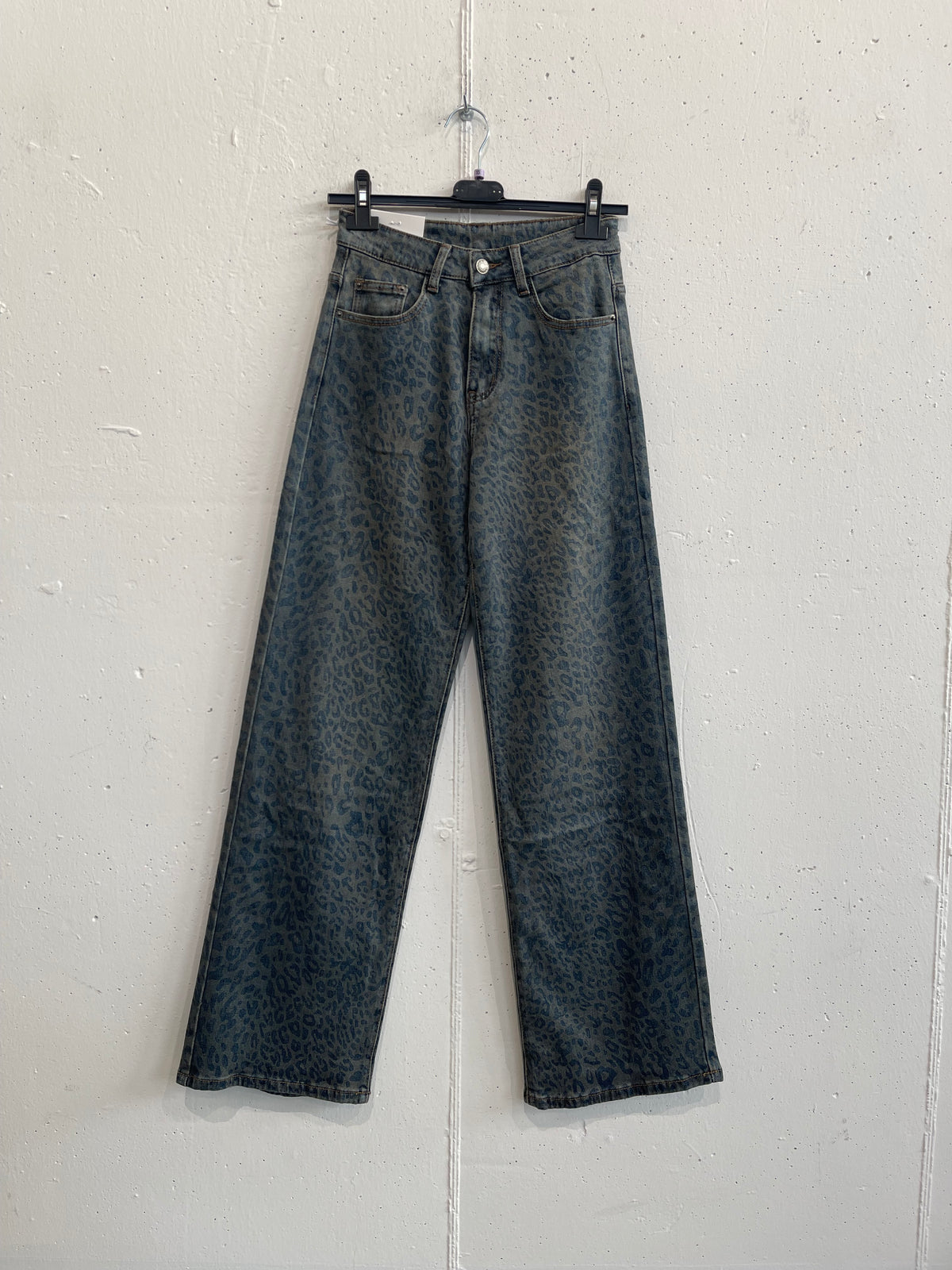 Jeans Leopard azzurro