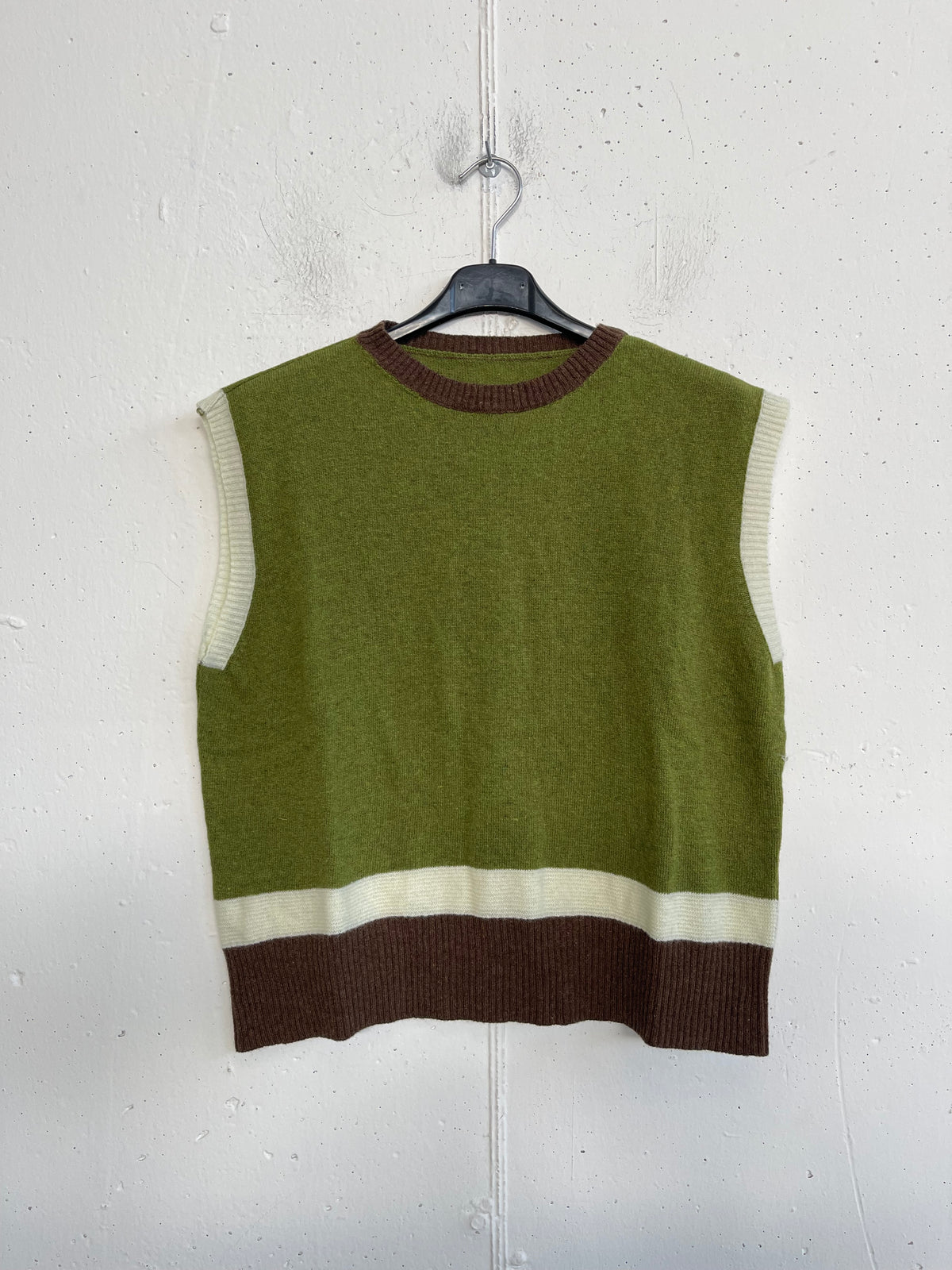 Gilet misto lana tricolore