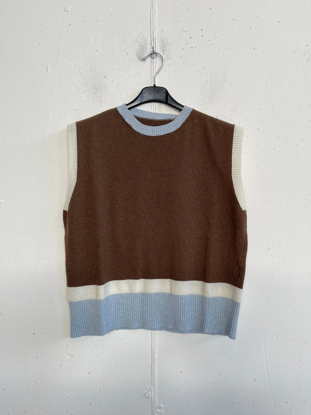 Gilet misto lana tricolore