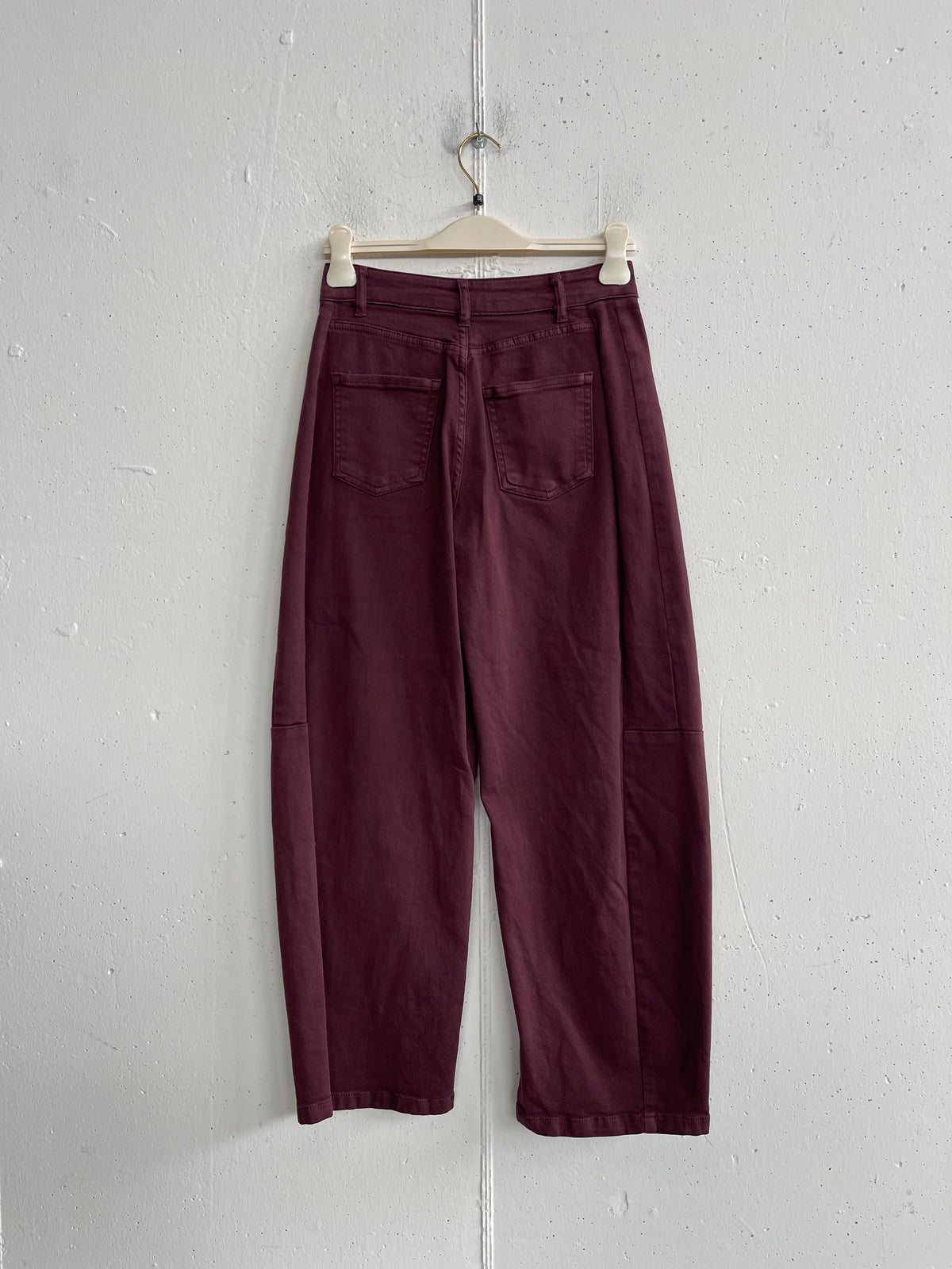 Pantalone balloon in tessuto effetto jeans