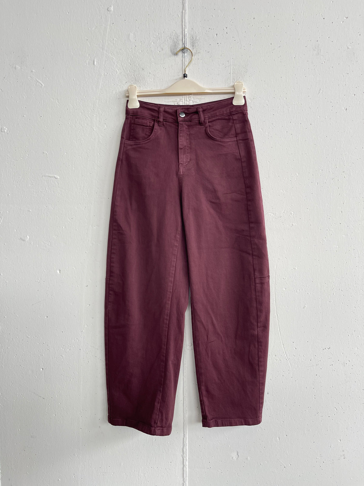 Pantalone balloon in tessuto effetto jeans