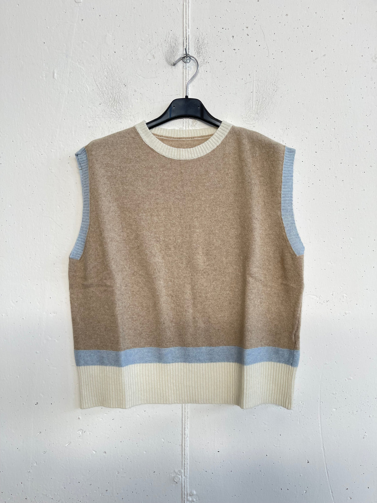 Gilet misto lana tricolore