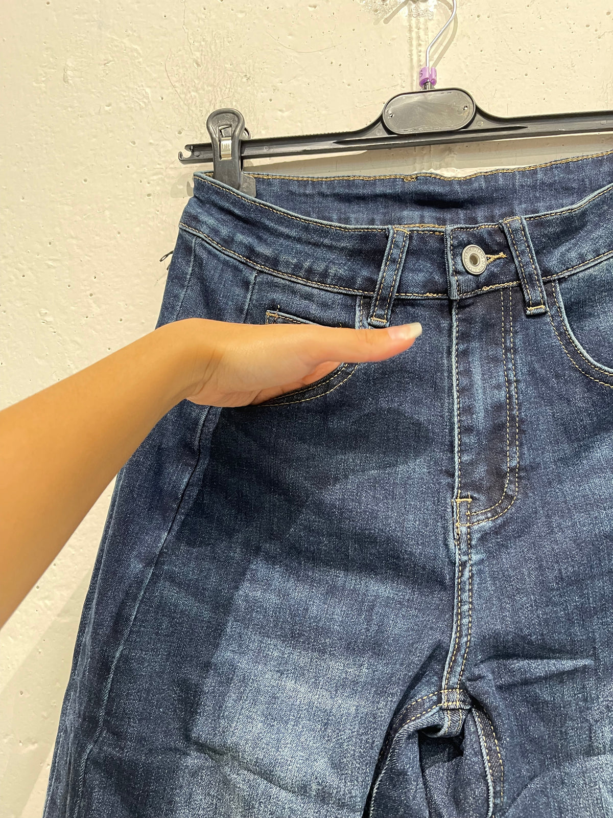 Jeans balloon con cucitura