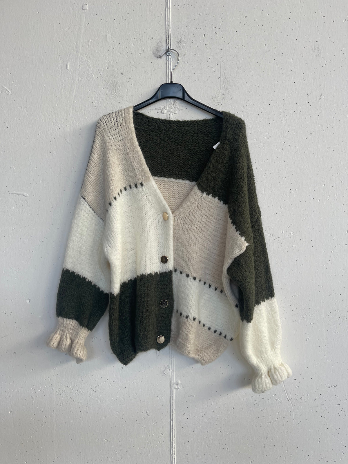 Cardigan geometrico