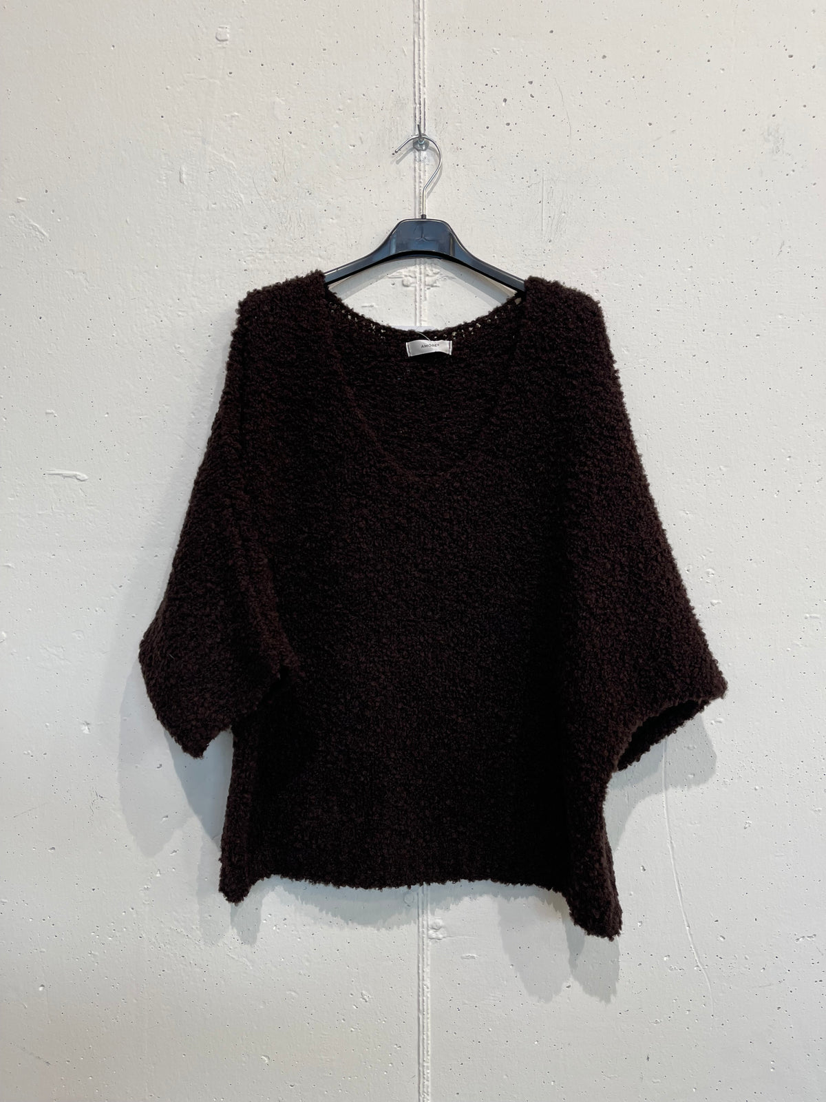Pull Bouclè con manica a tre quarti