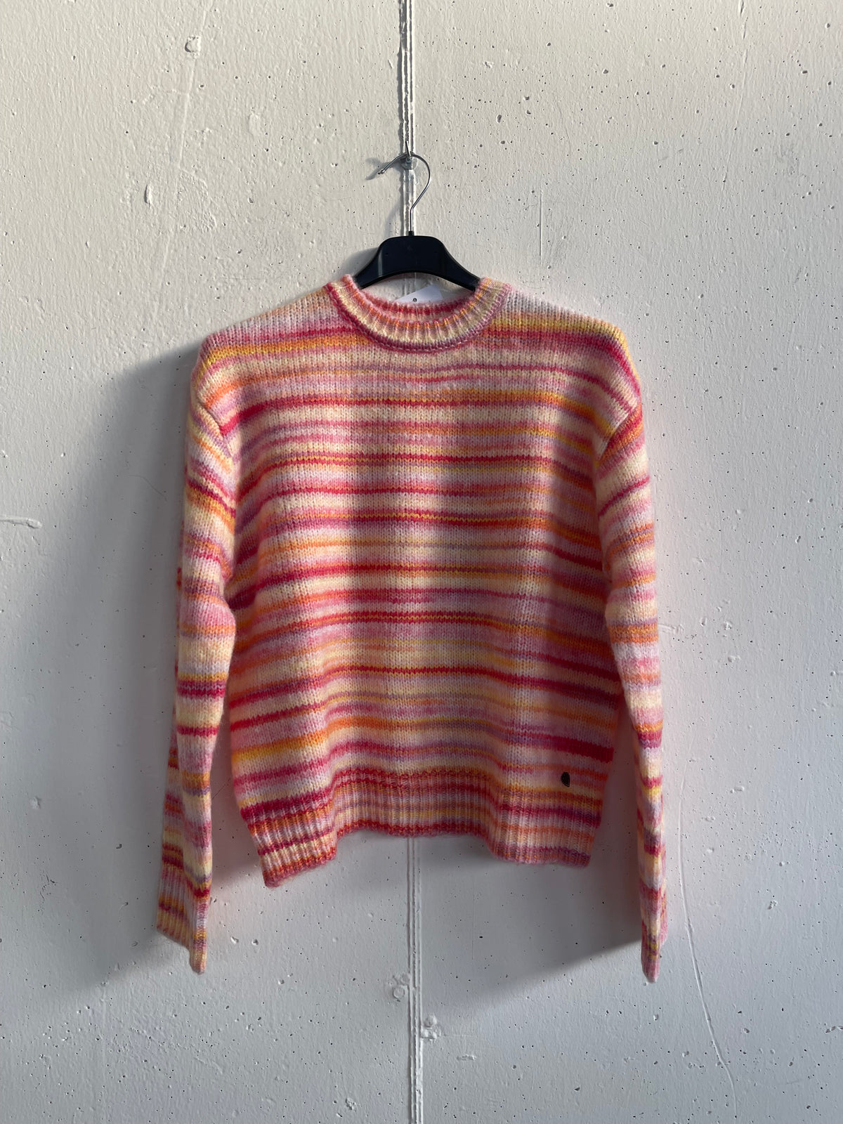 Pull a righe in misto lana