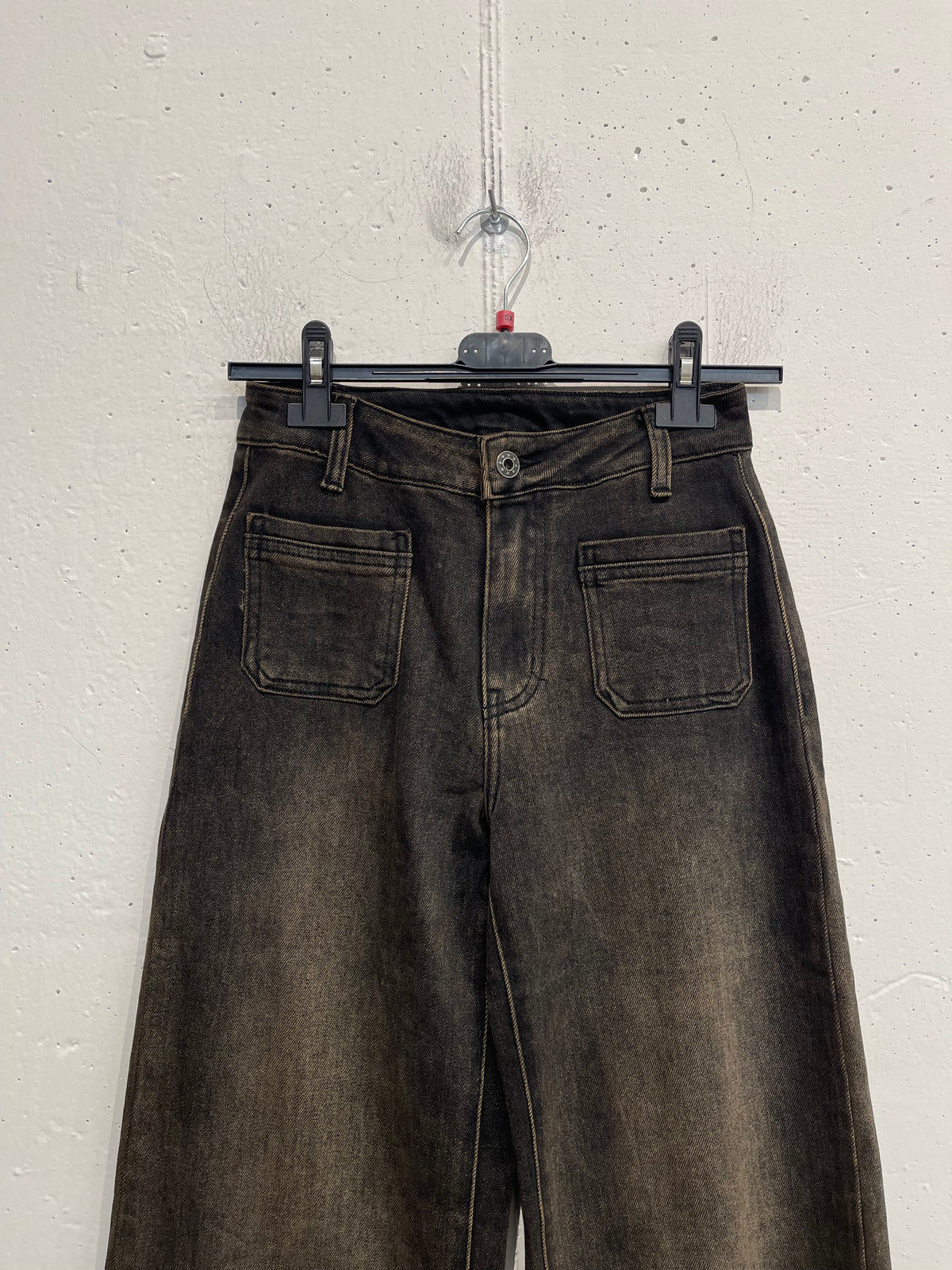 Jeans taschine nero slavato