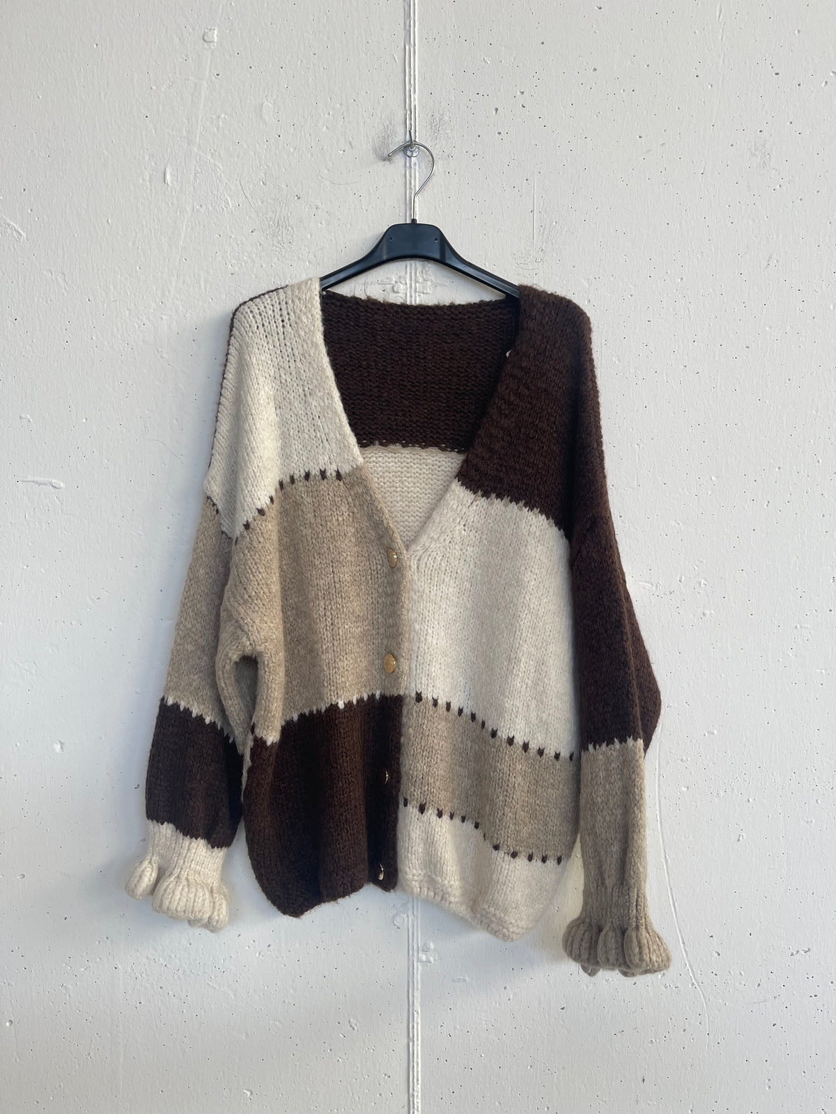 Cardigan geometrico
