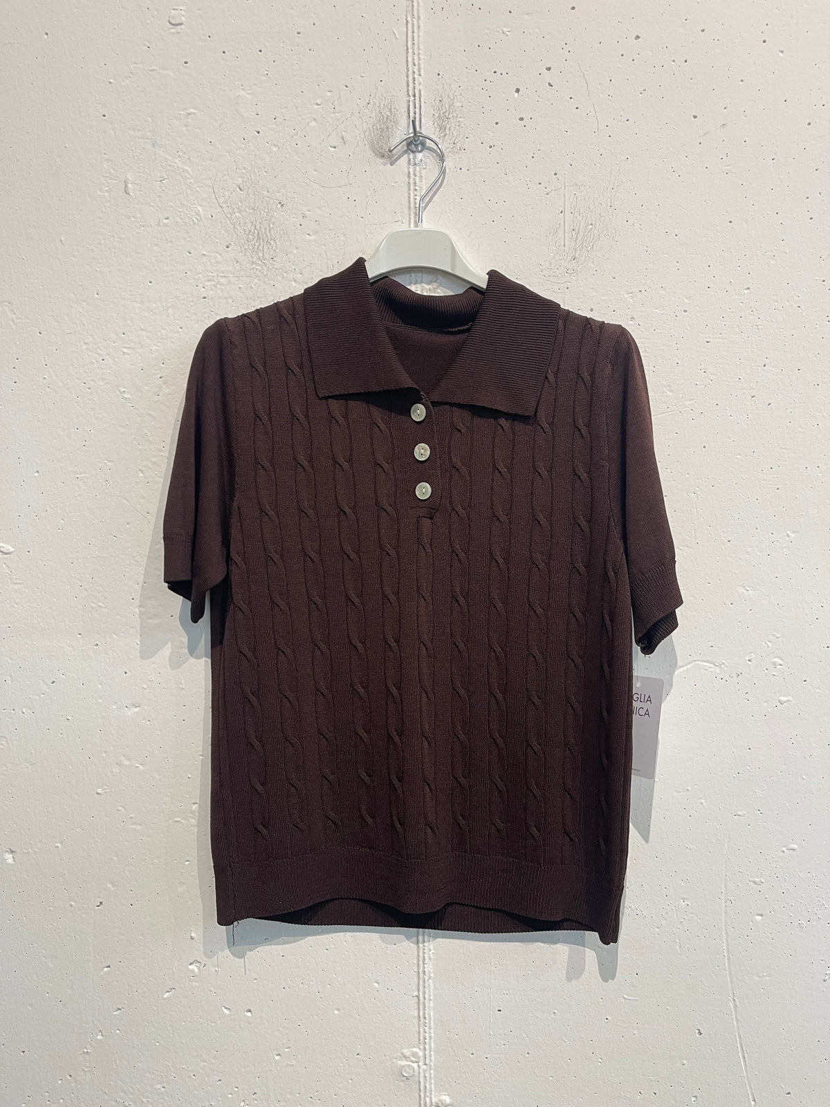 Polo misto viscosa treccia