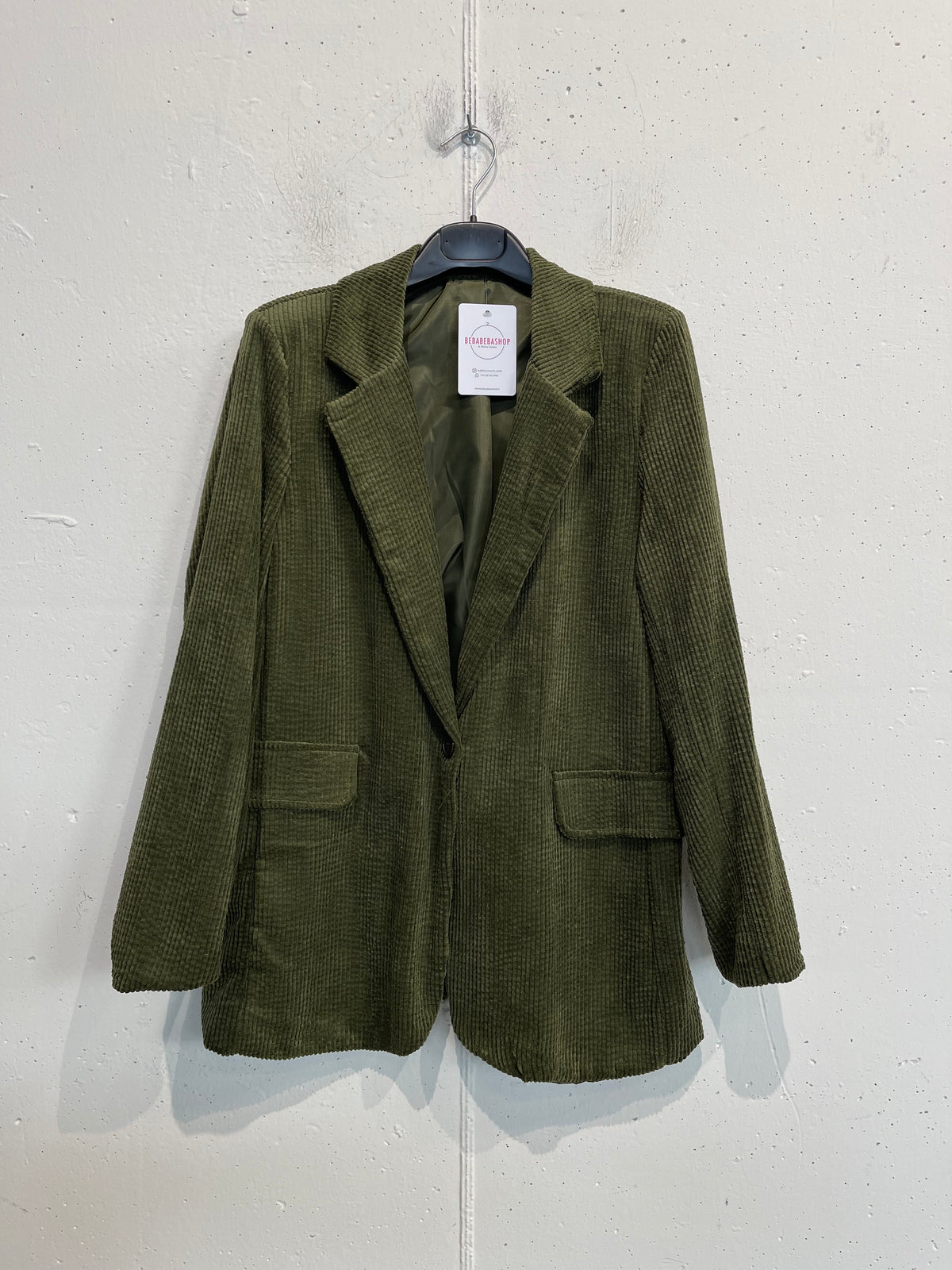 Blazer a costine in velluto