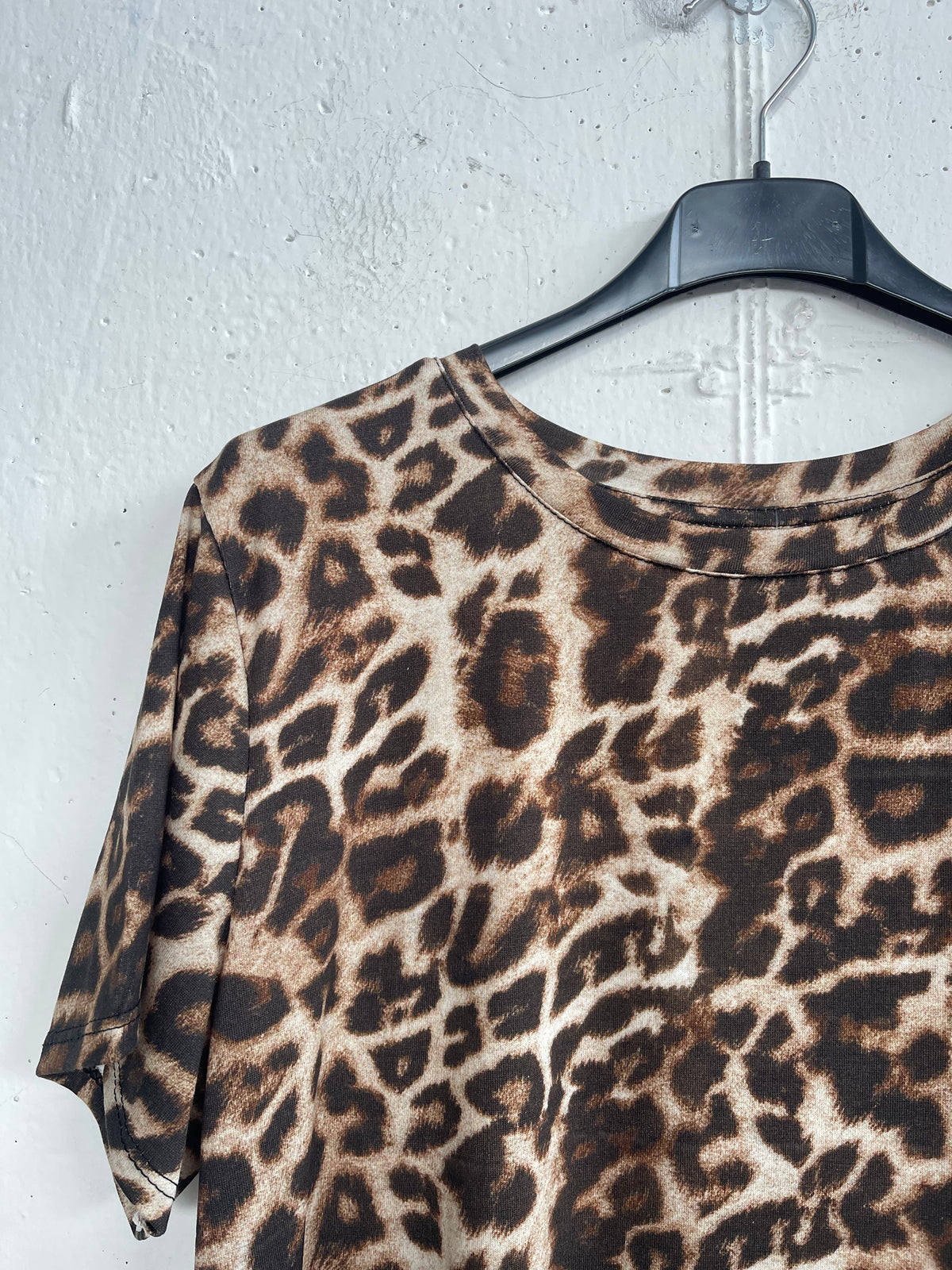 T-shirt leopard cotone