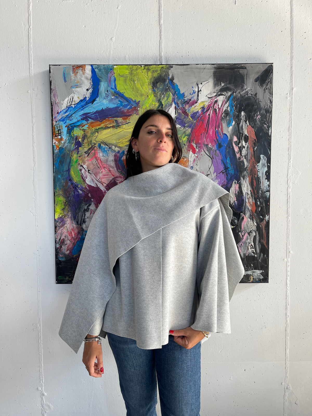 Giacchina effetto poncho