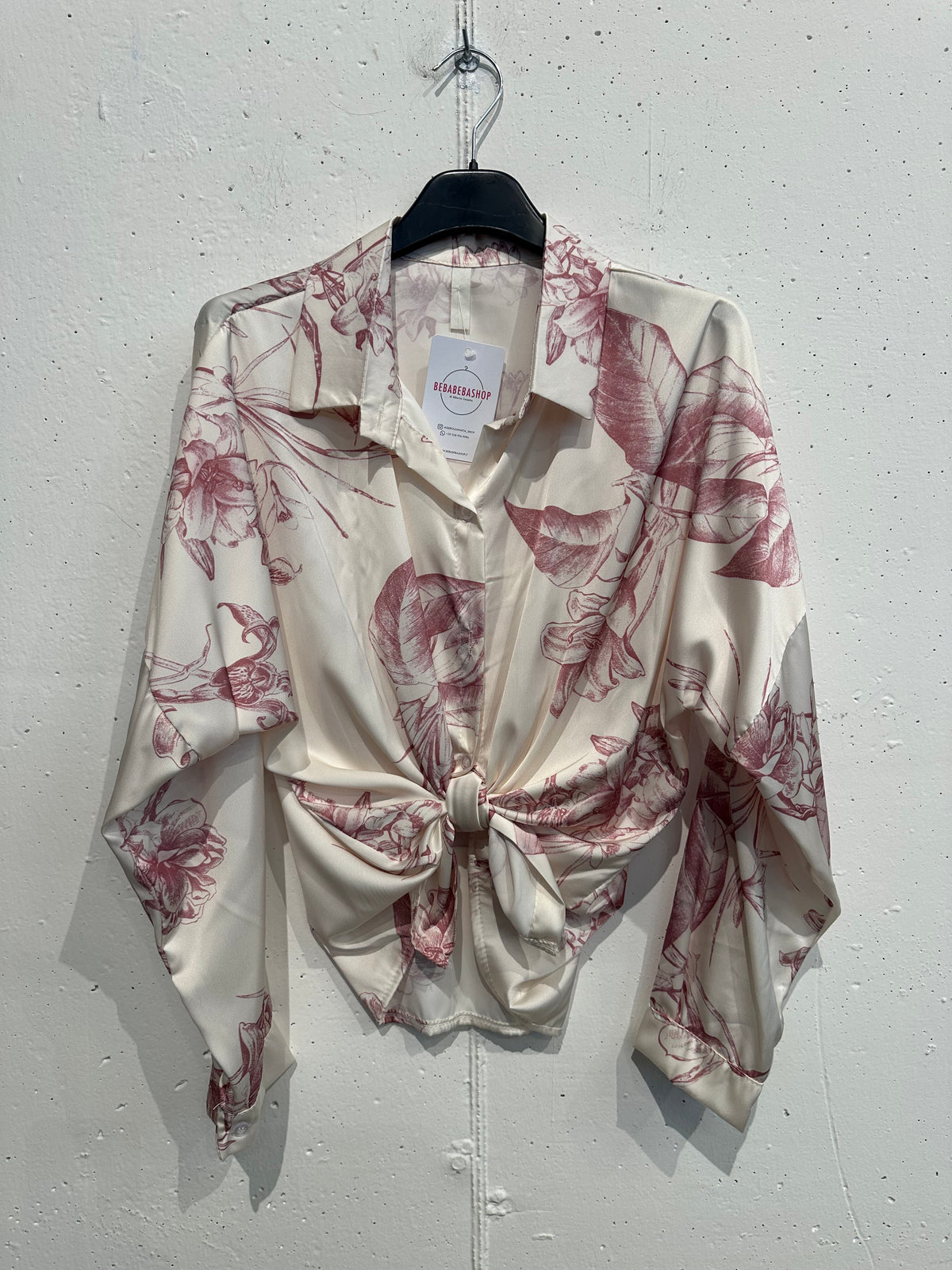 Camicia stampata effetto raso