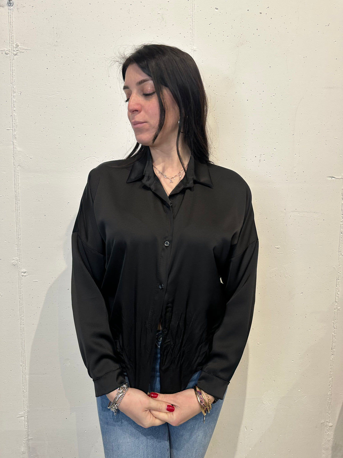 Camicia in raso