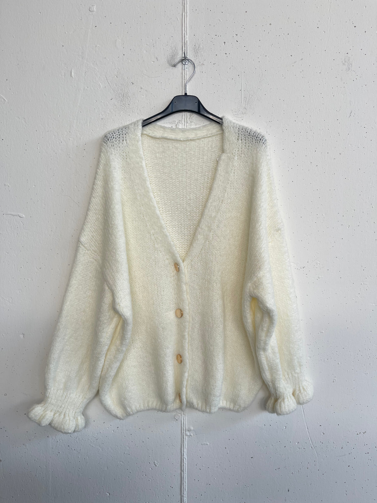 Cardigan arricciato