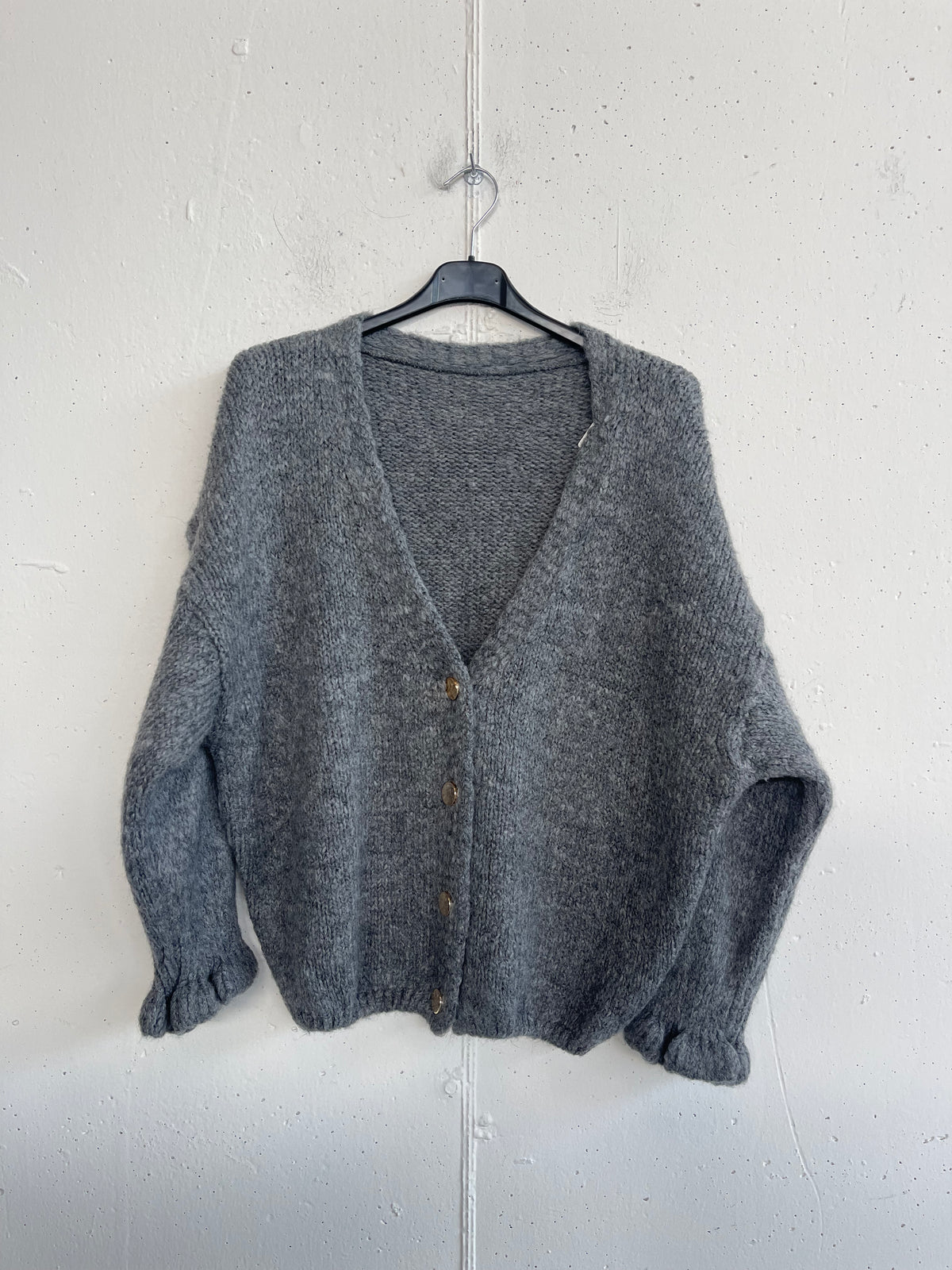 Cardigan arricciato