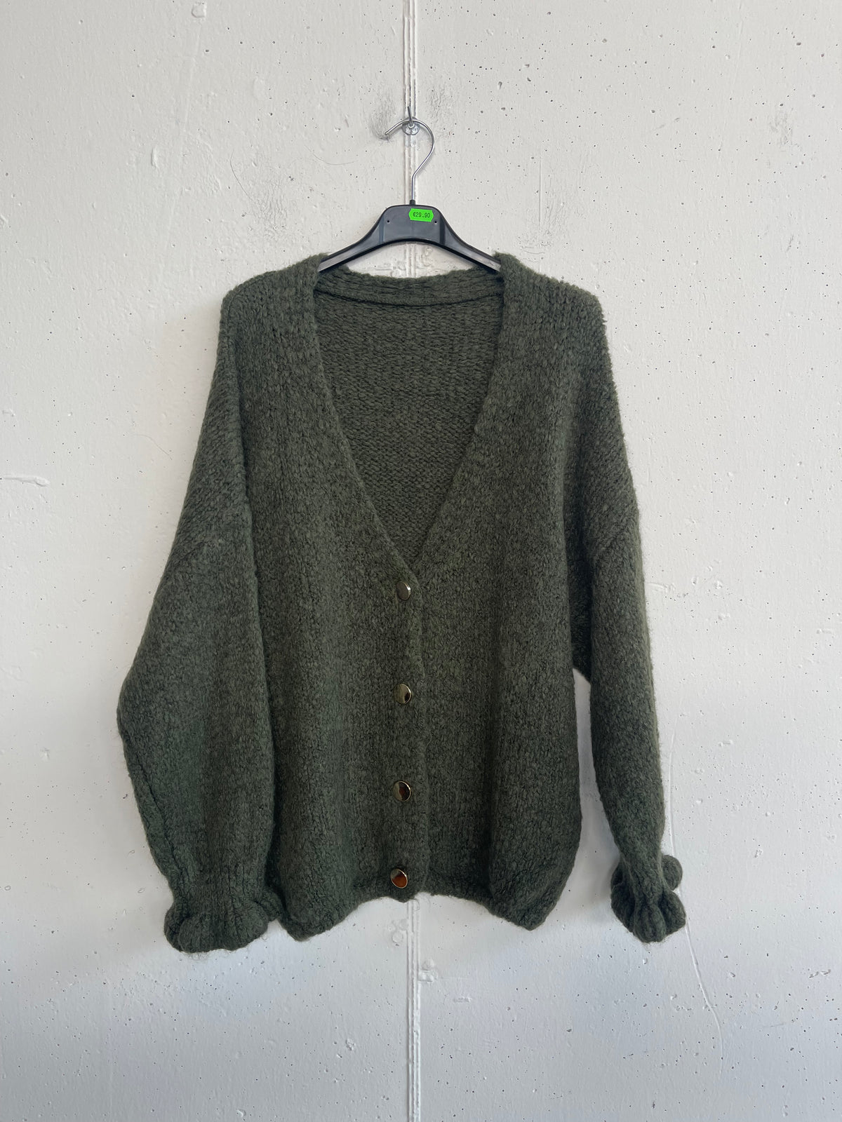 Cardigan arricciato