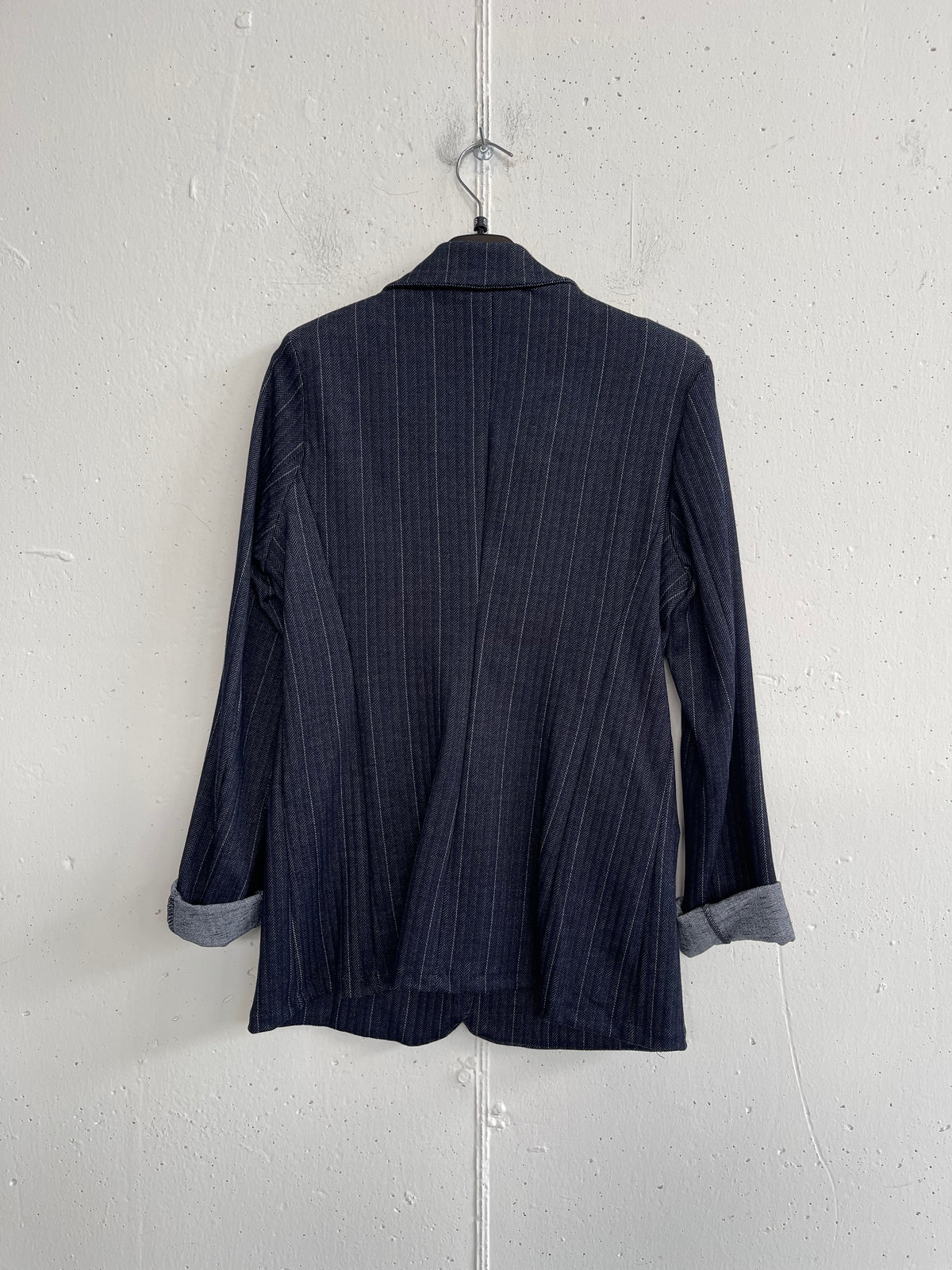 Giacca gessata denim