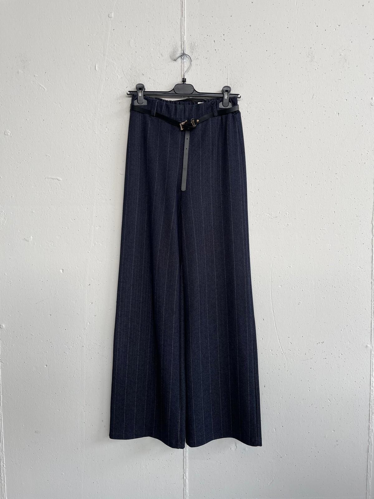 Pantalone gessato denim