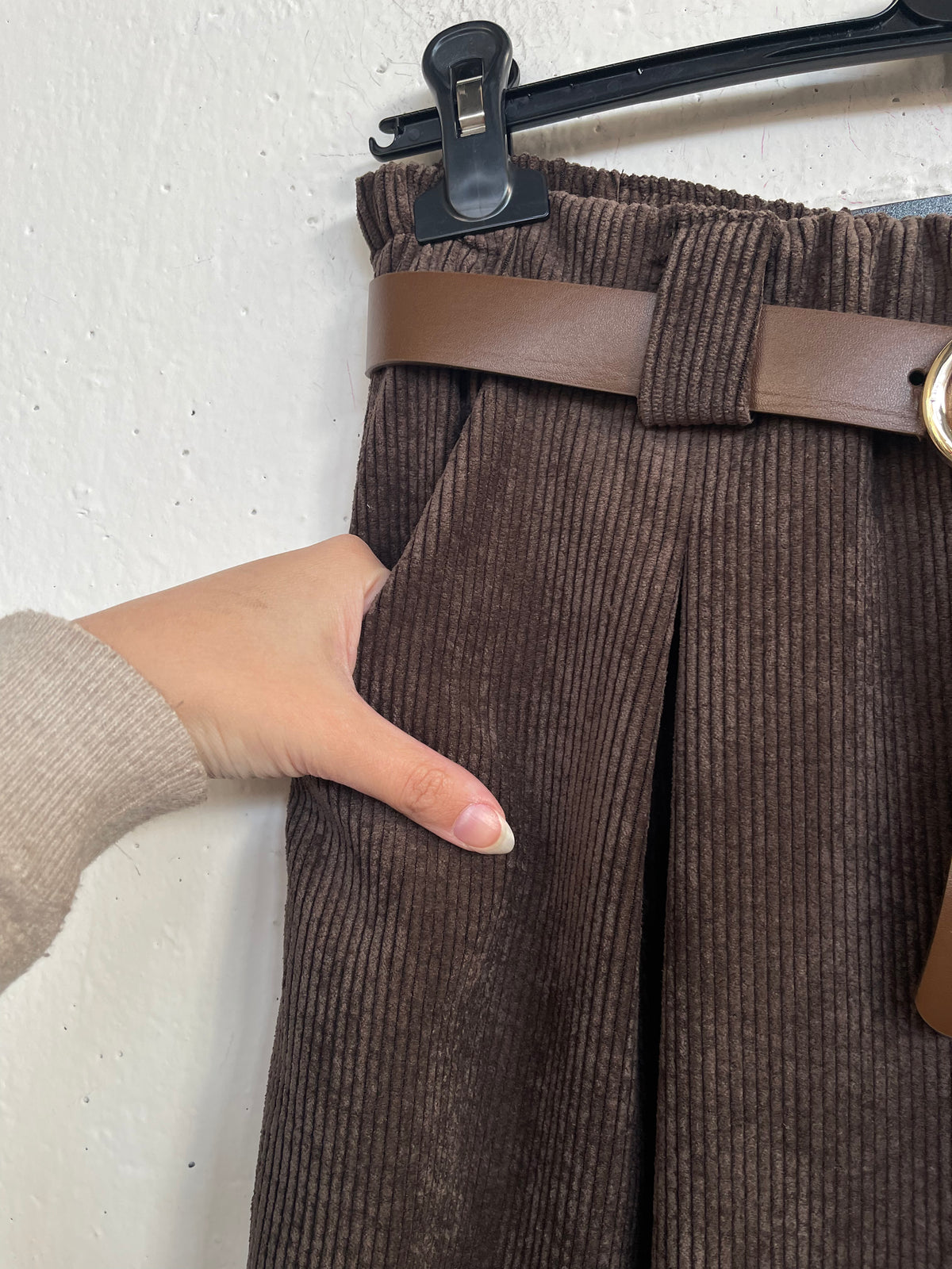 Pantalone velluto cento righe